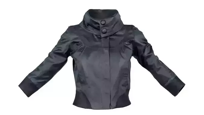 Mini Black Leather Jacket Closed