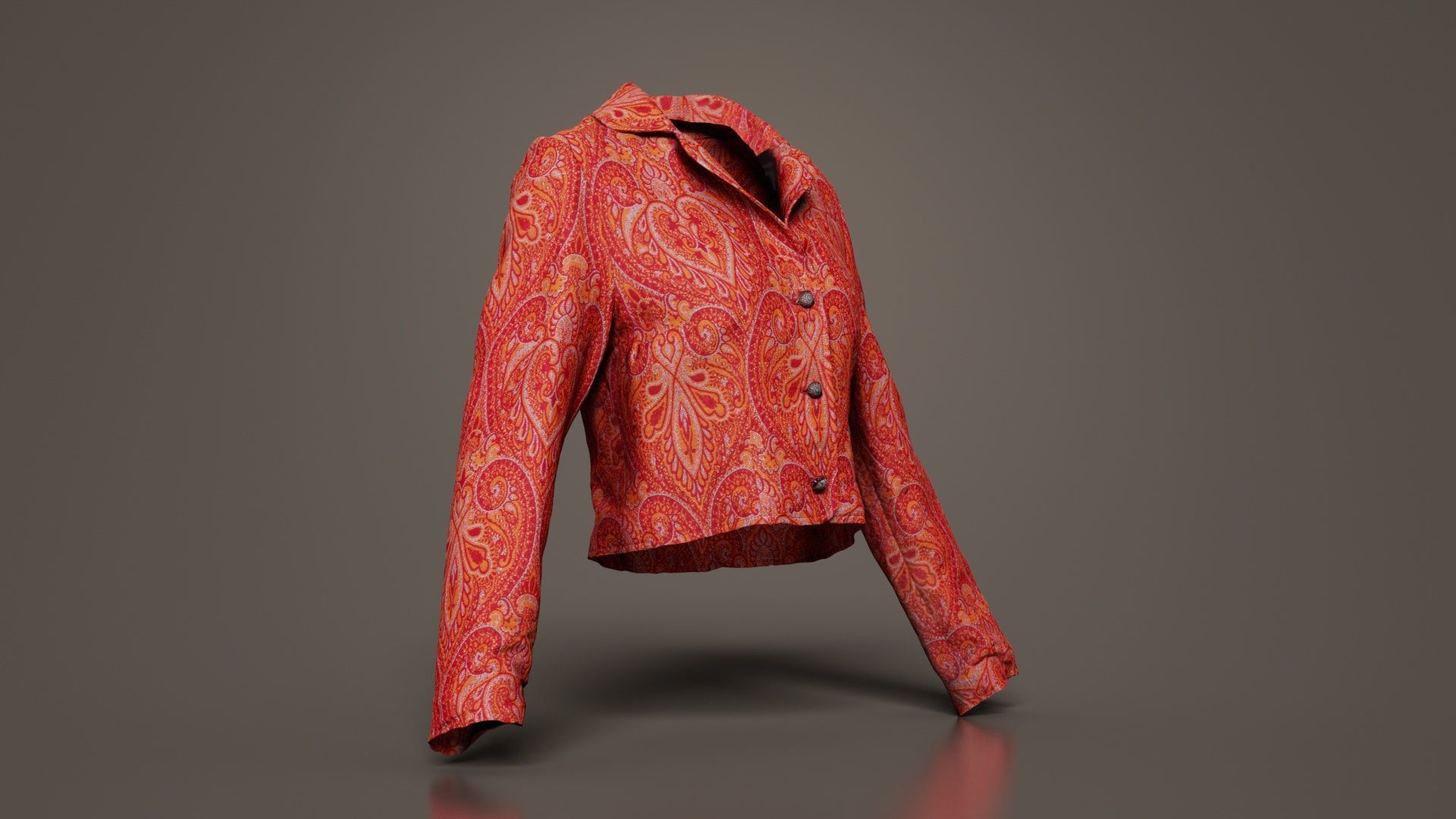 Mini Jacket Red Decoration Low-poly 3D model_4