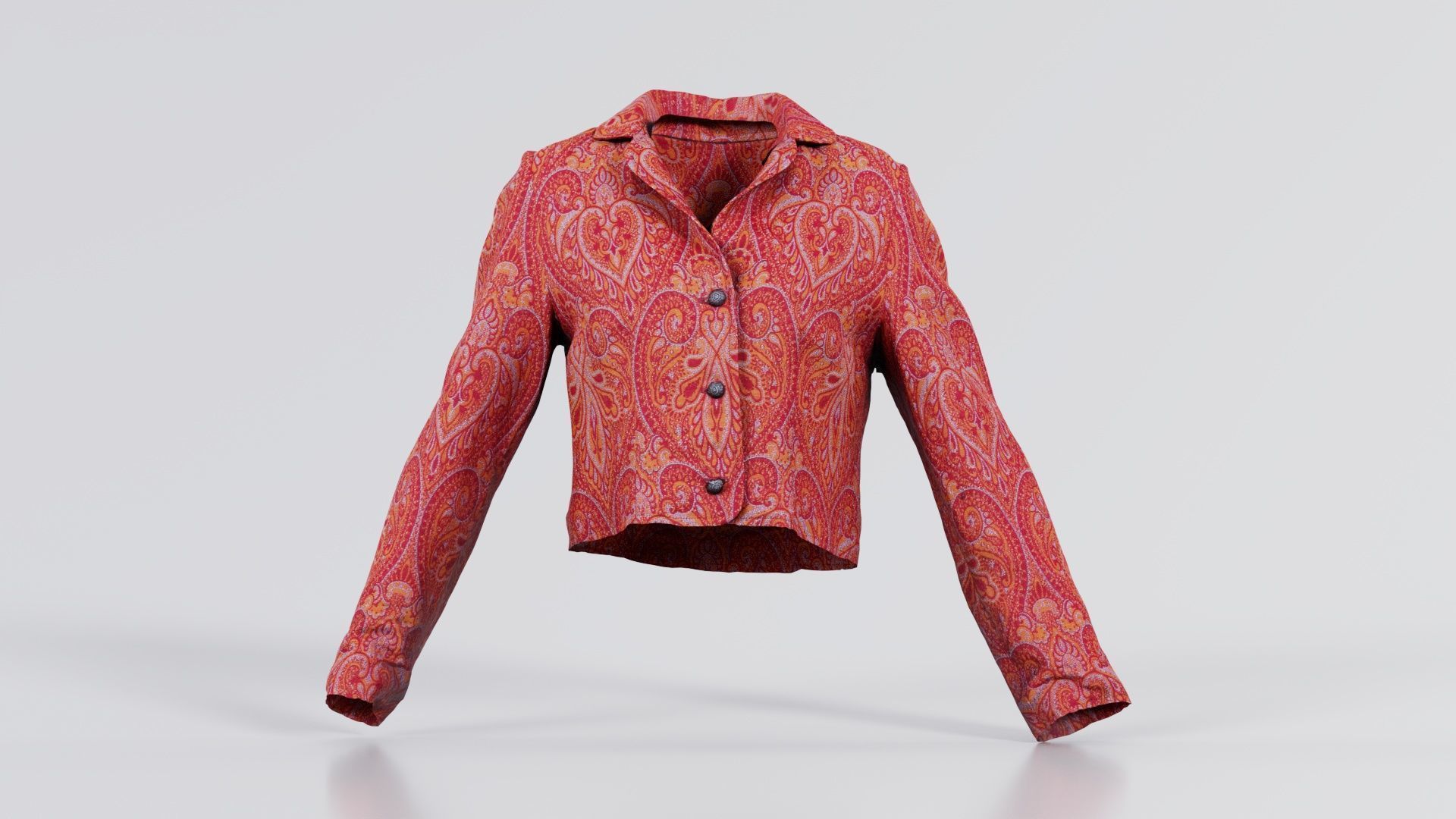 Mini Jacket Red Decoration Low-poly 3D model_6