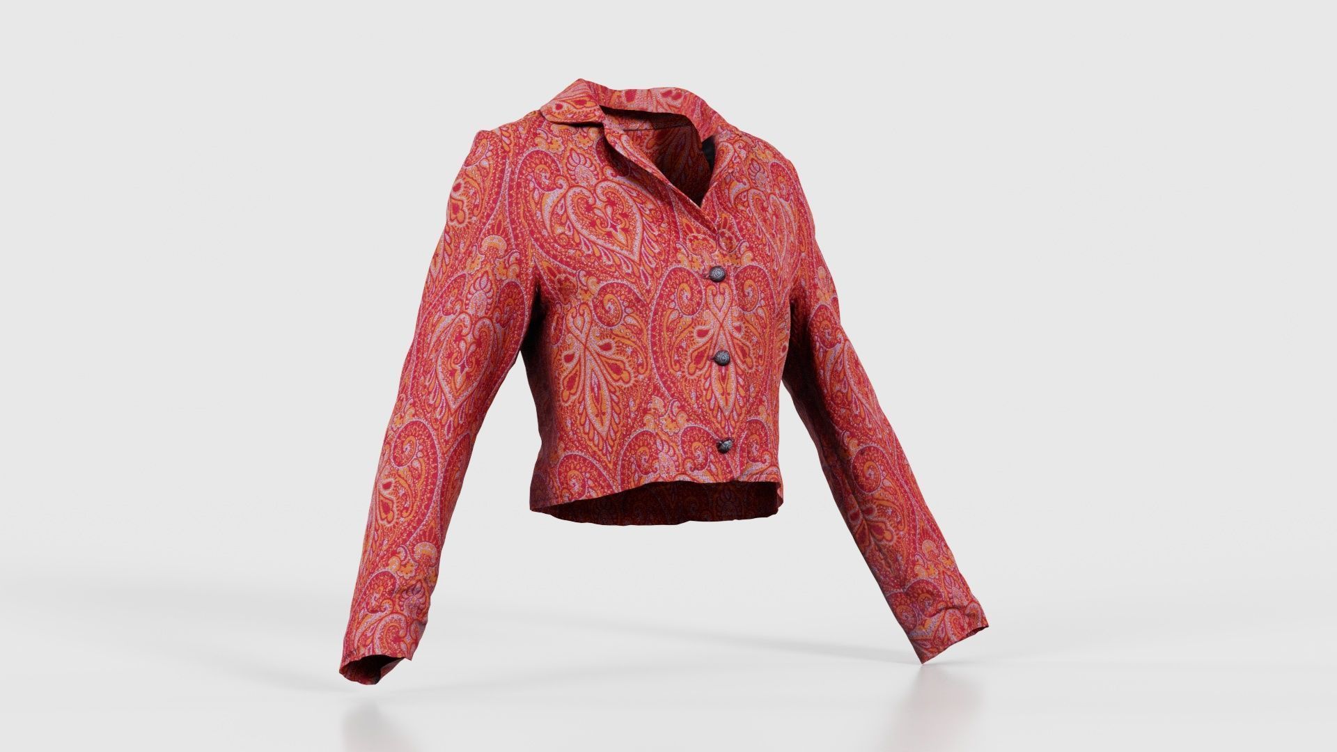 Mini Jacket Red Decoration Low-poly 3D model_16