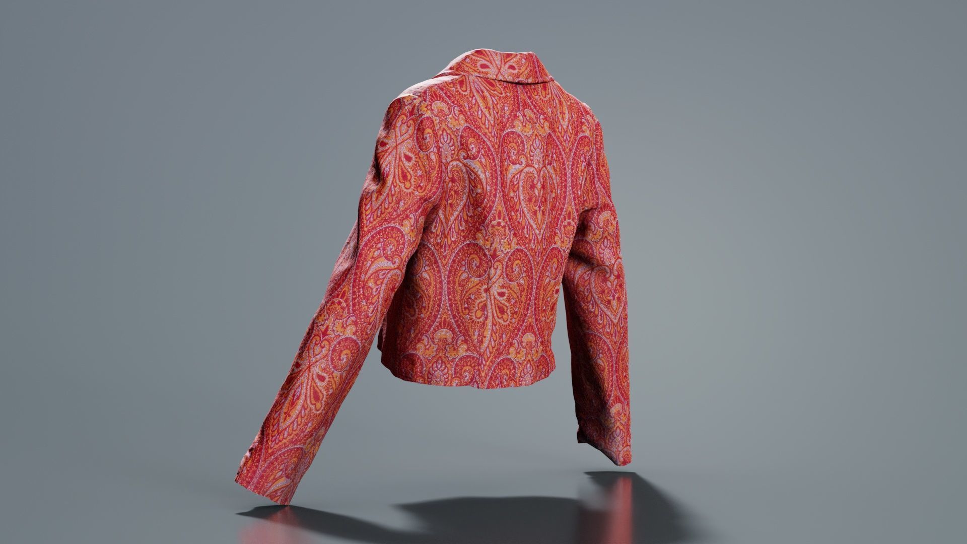 Mini Jacket Red Decoration Low-poly 3D model_8
