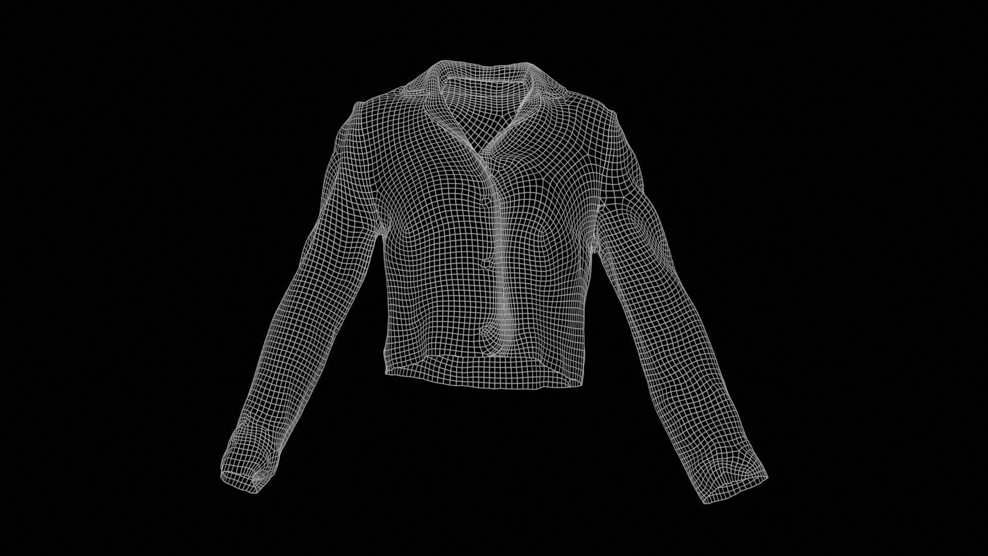 Mini Jacket Red Decoration Low-poly 3D model_11