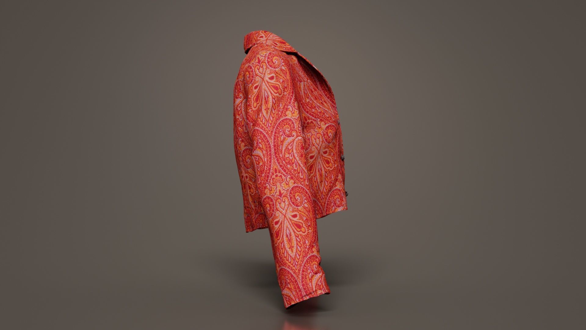 Mini Jacket Red Decoration Low-poly 3D model_3