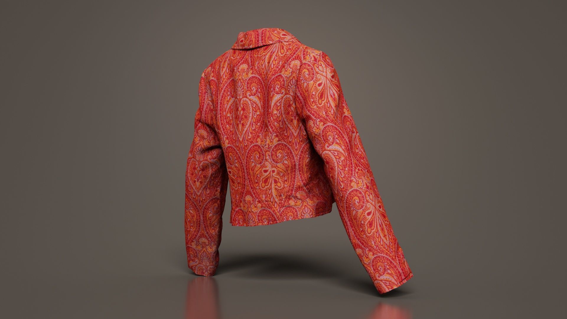 Mini Jacket Red Decoration Low-poly 3D model_7