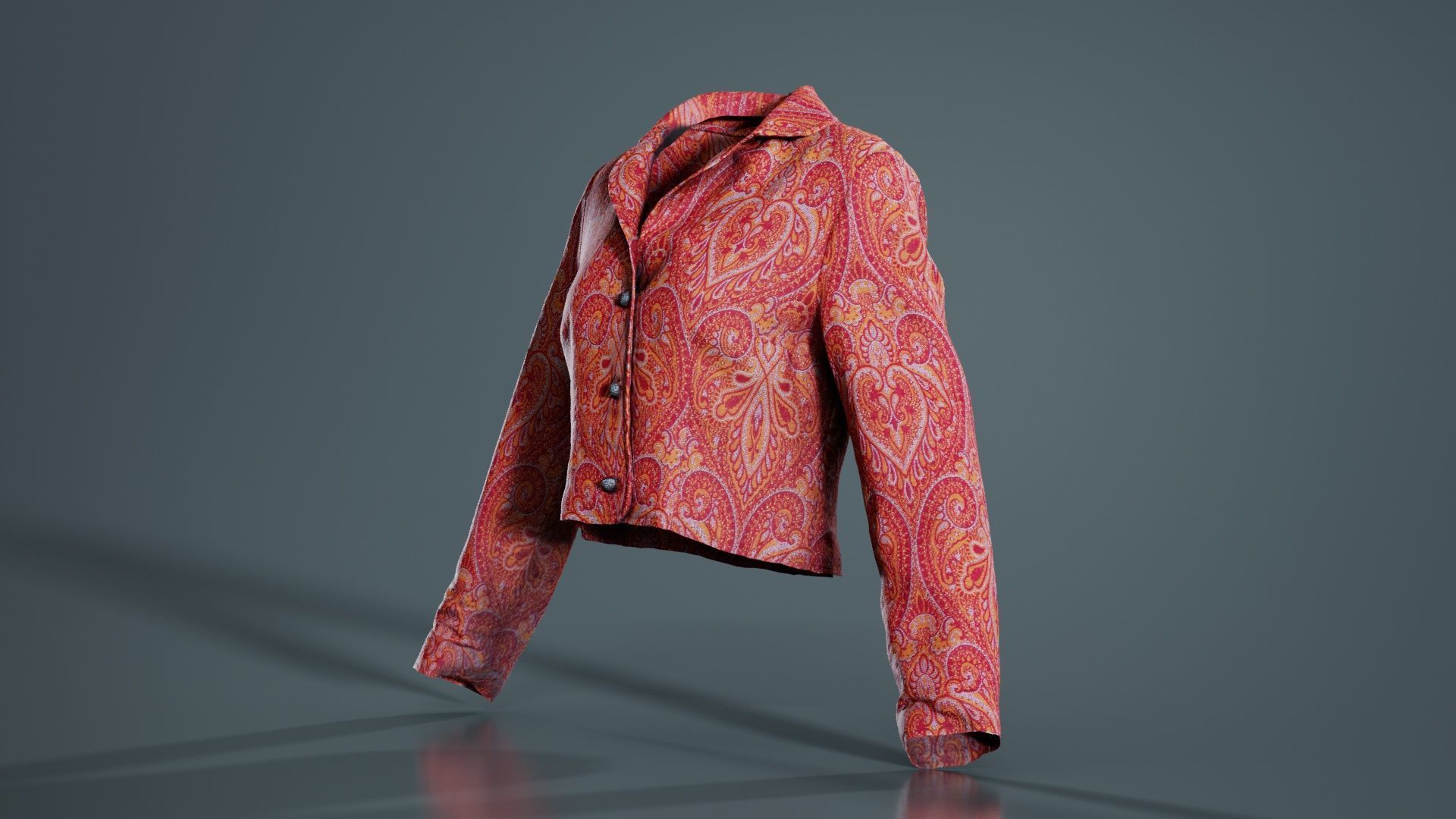 Mini Jacket Red Decoration Low-poly 3D model_2