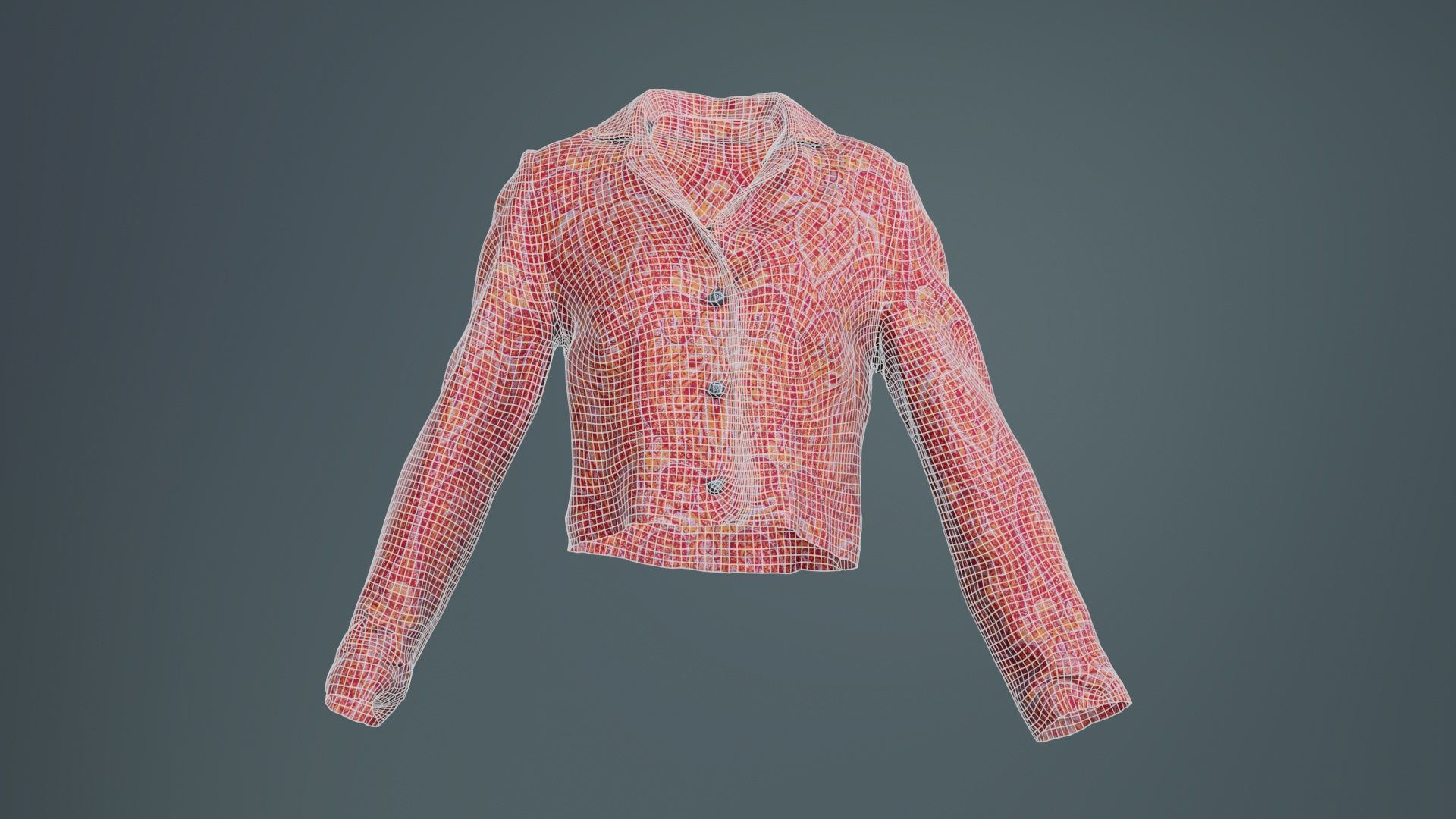 Mini Jacket Red Decoration Low-poly 3D model_9