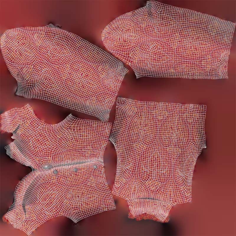 Mini Jacket Red Decoration Low-poly 3D model_14