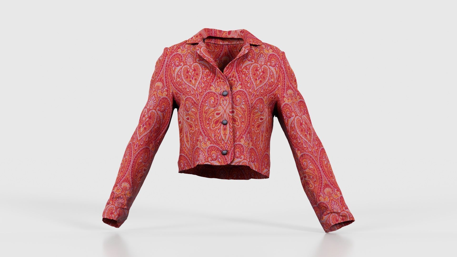 Mini Jacket Red Decoration Low-poly 3D model_15