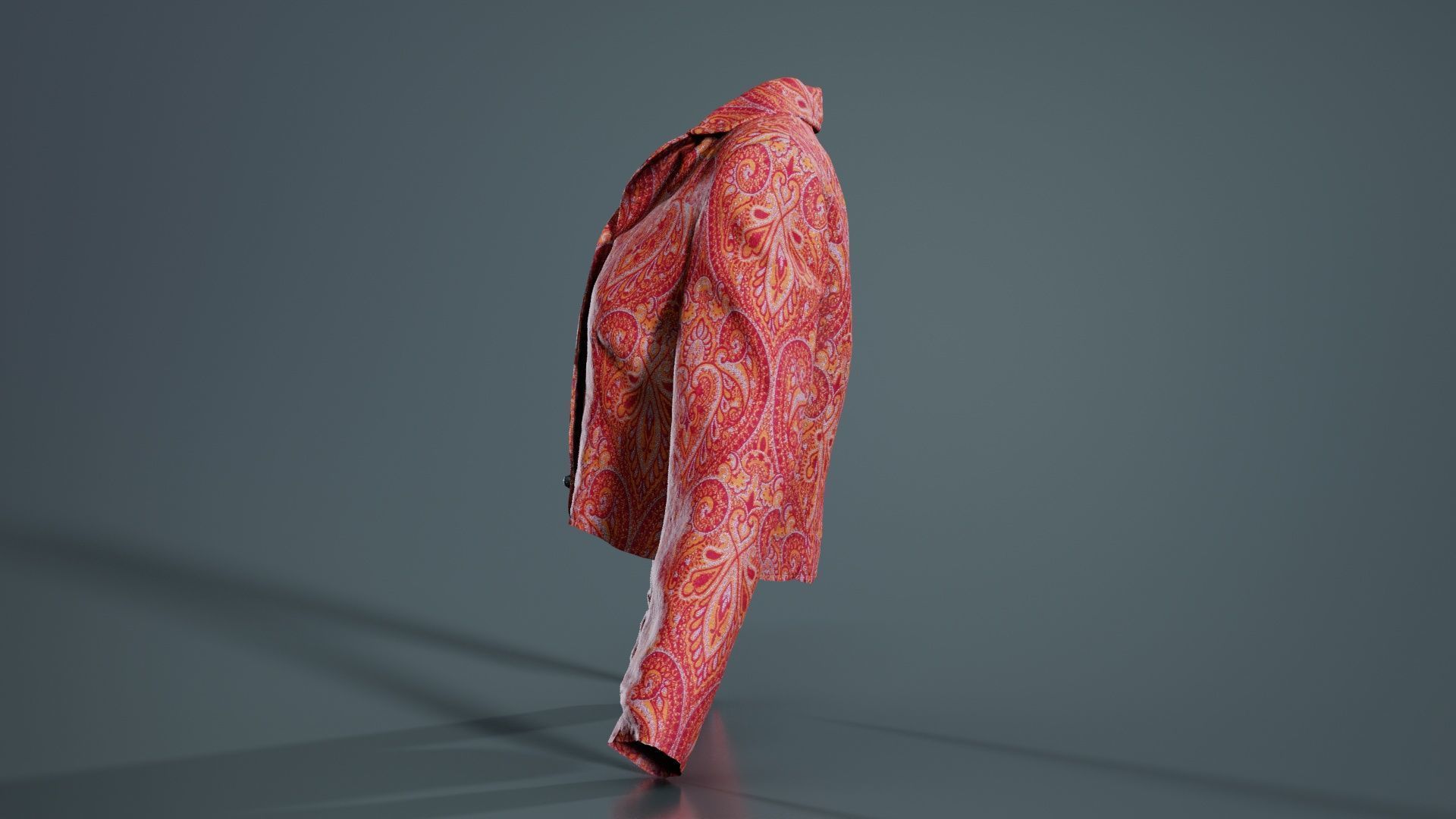 Mini Jacket Red Decoration Low-poly 3D model_1