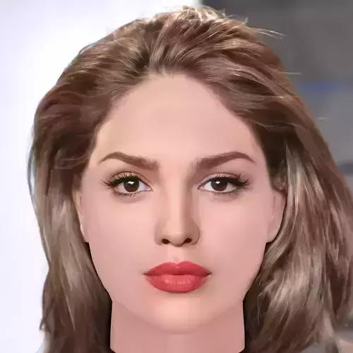Eiza Gonzalez Head - No Hair - Low poly head for game  Low-poly 3D model