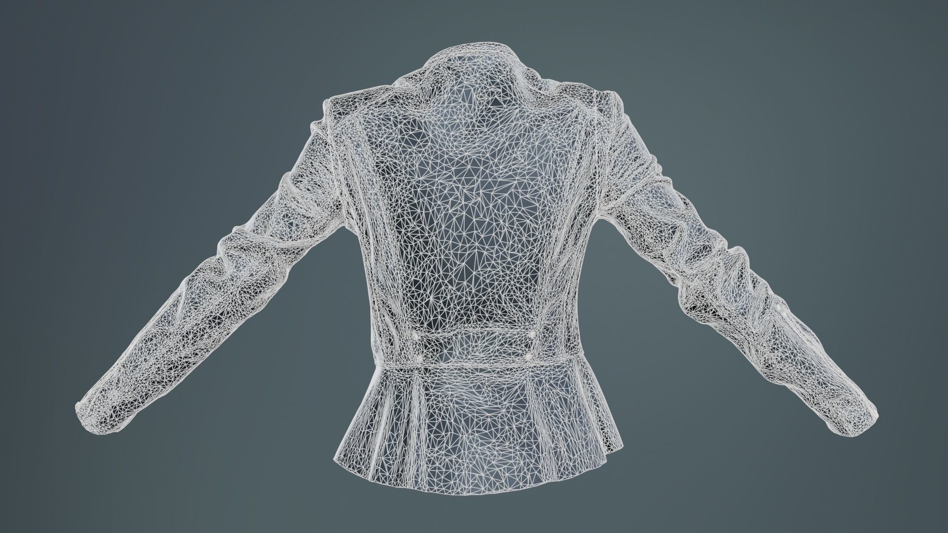 Peblum Leather Jacket Low-poly 3D model_10