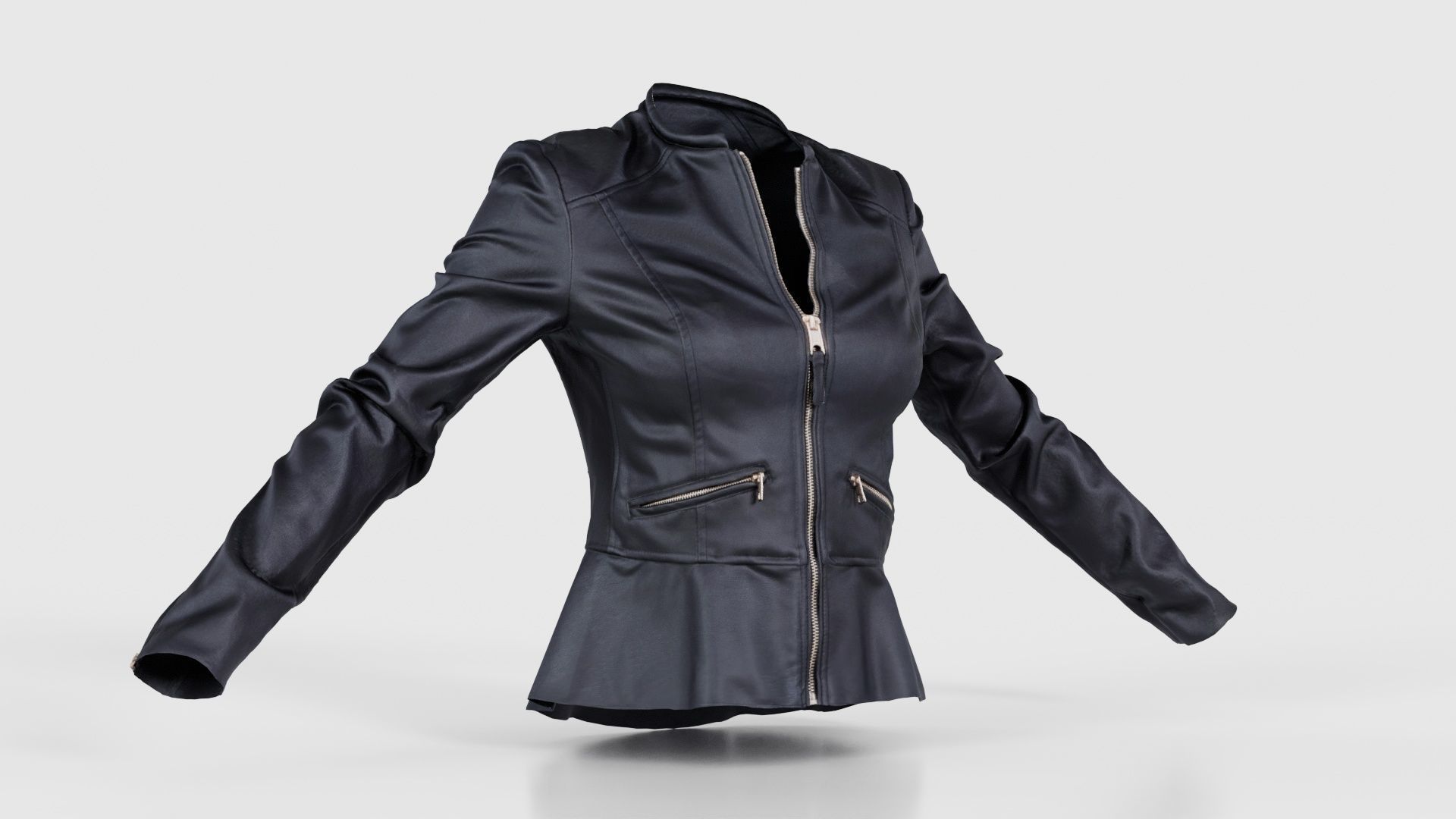 Peblum Leather Jacket Low-poly 3D model_16