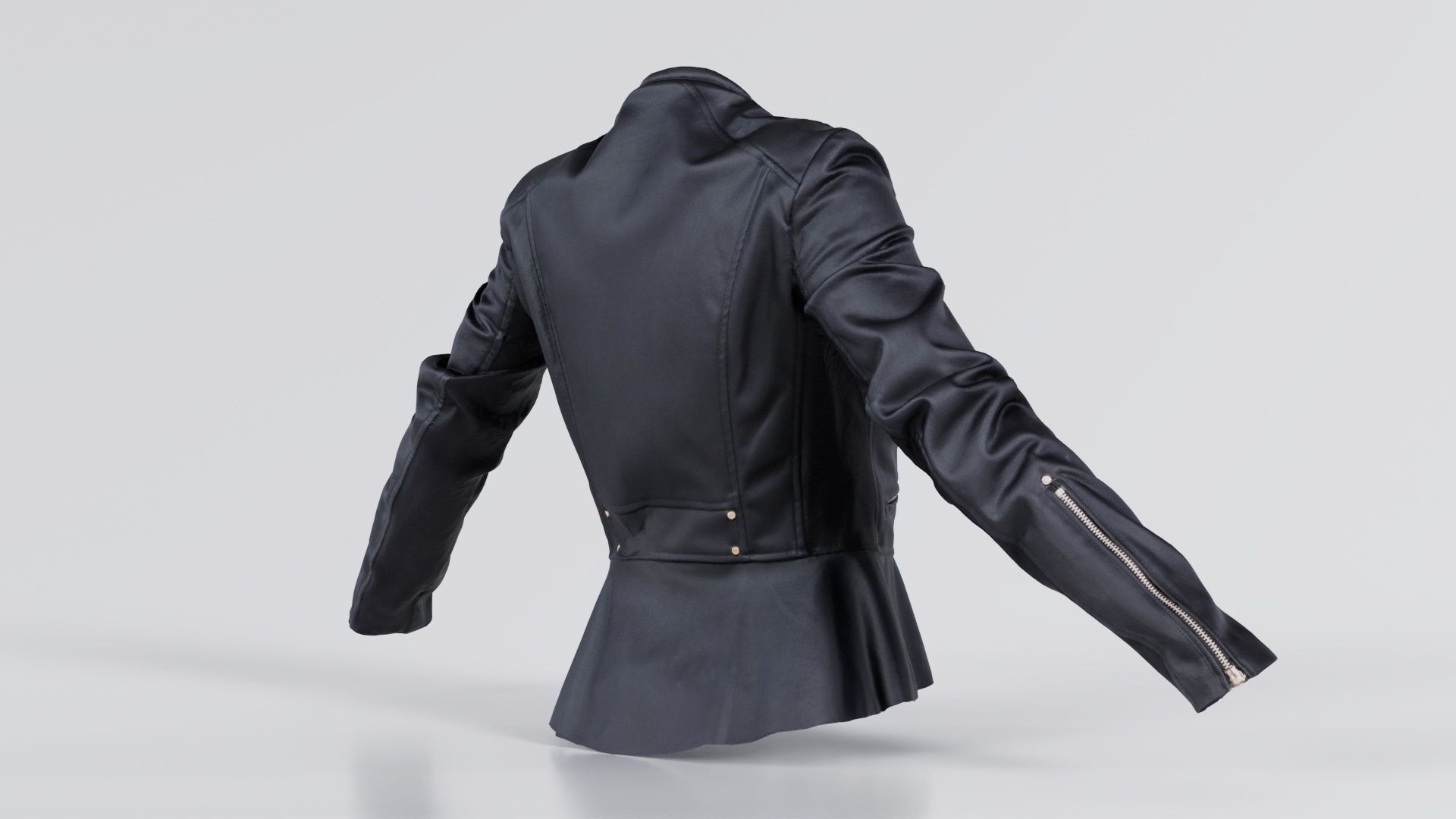 Peblum Leather Jacket Low-poly 3D model_1