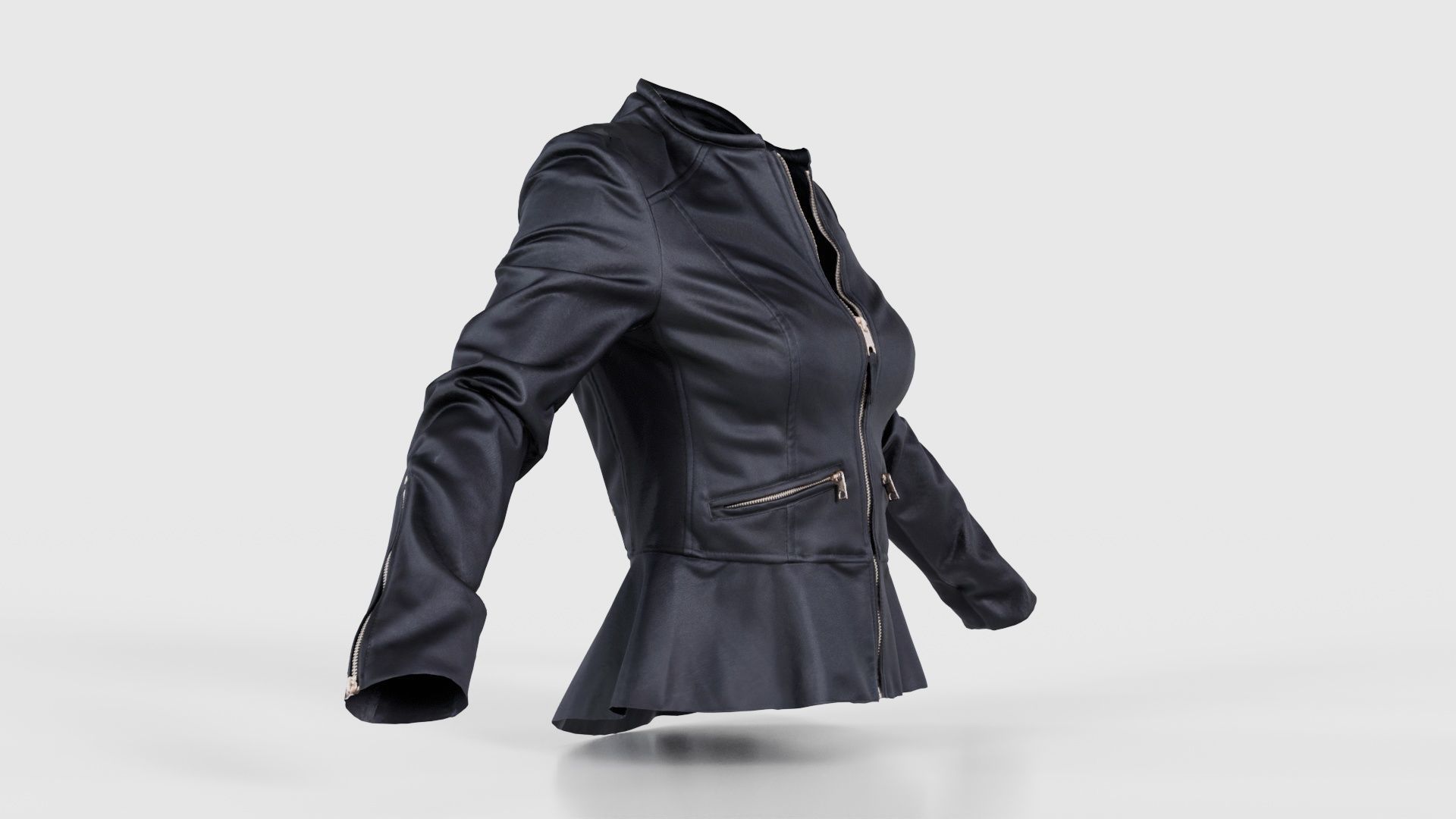 Peblum Leather Jacket Low-poly 3D model_17