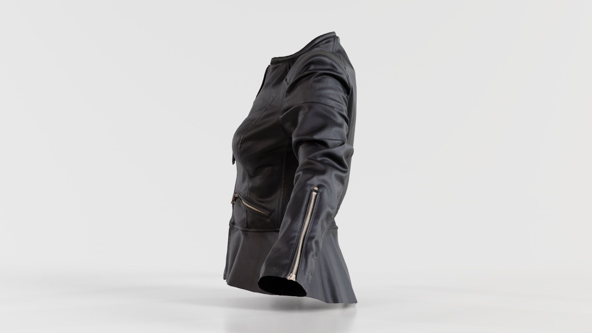 Peblum Leather Jacket Low-poly 3D model_2