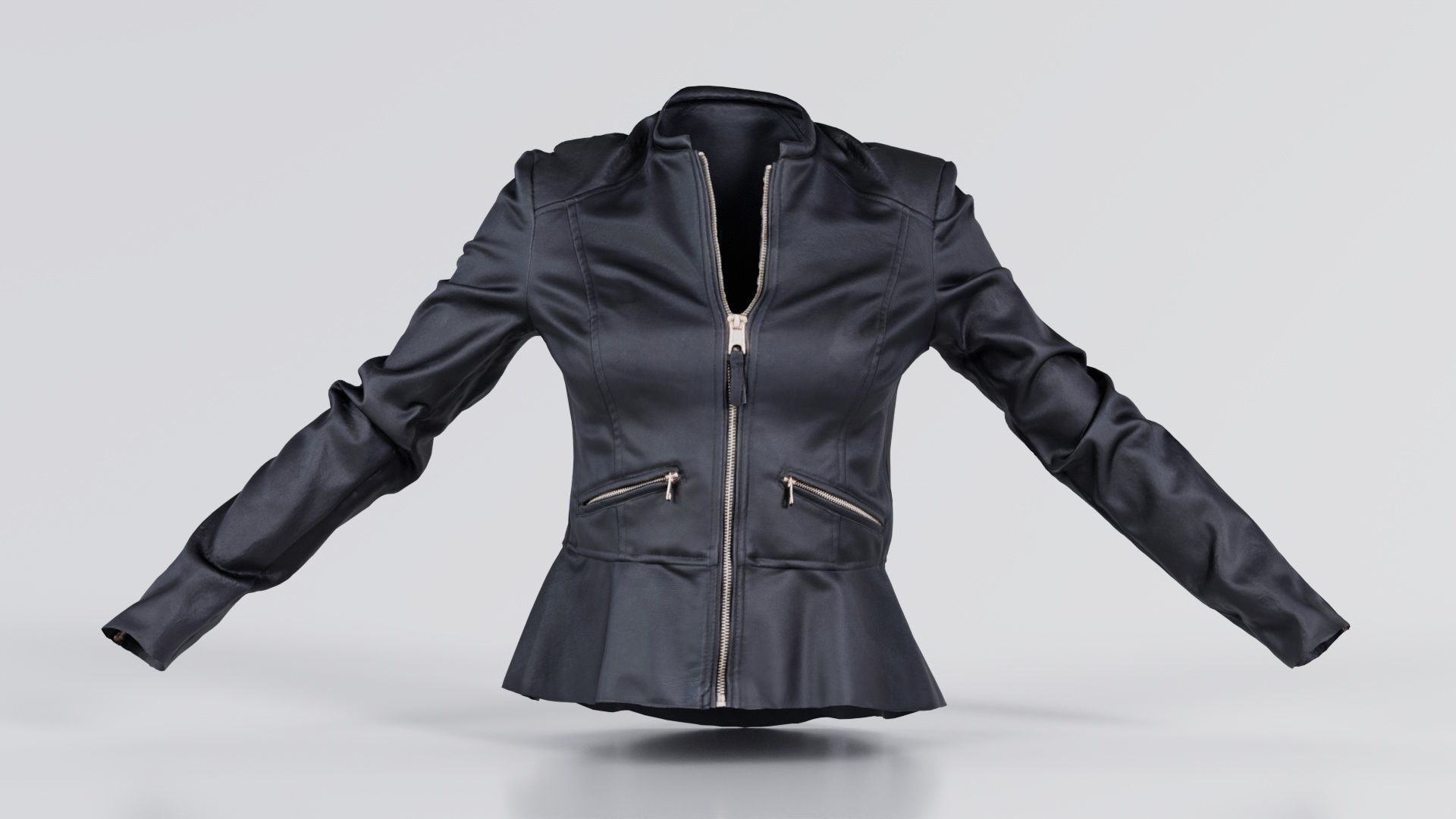 Peblum Leather Jacket Low-poly 3D model_8