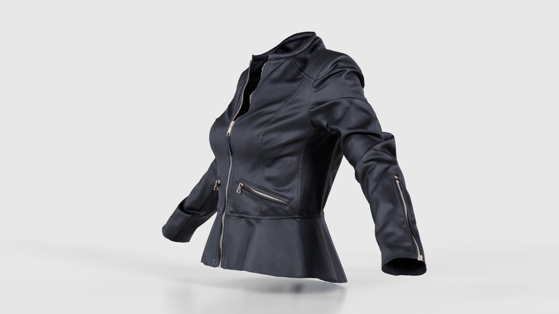 Peblum Leather Jacket Low-poly 3D model_25