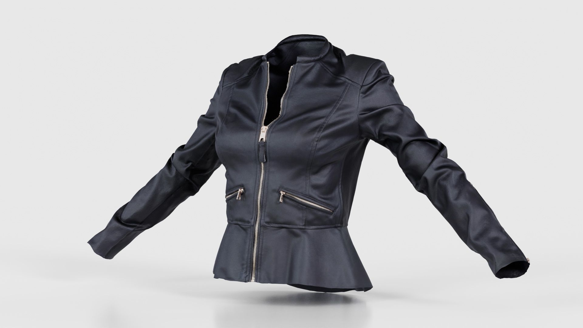 Peblum Leather Jacket Low-poly 3D model_26
