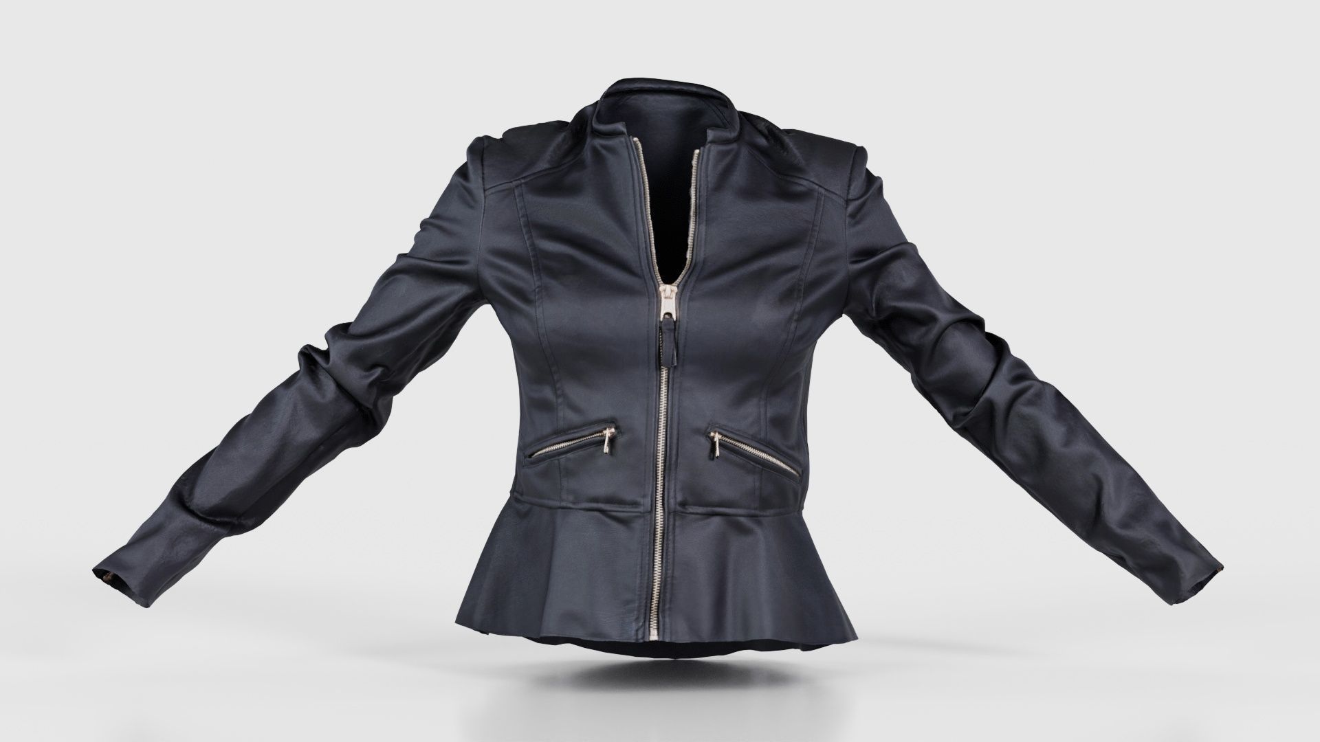 Peblum Leather Jacket Low-poly 3D model_15