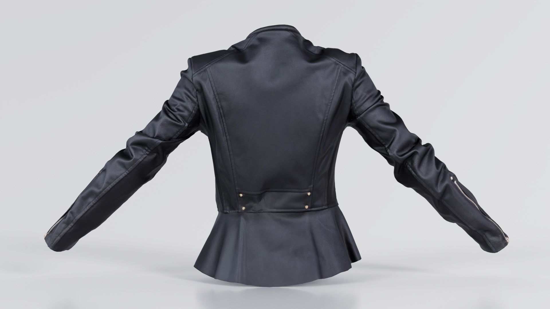Peblum Leather Jacket Low-poly 3D model_6