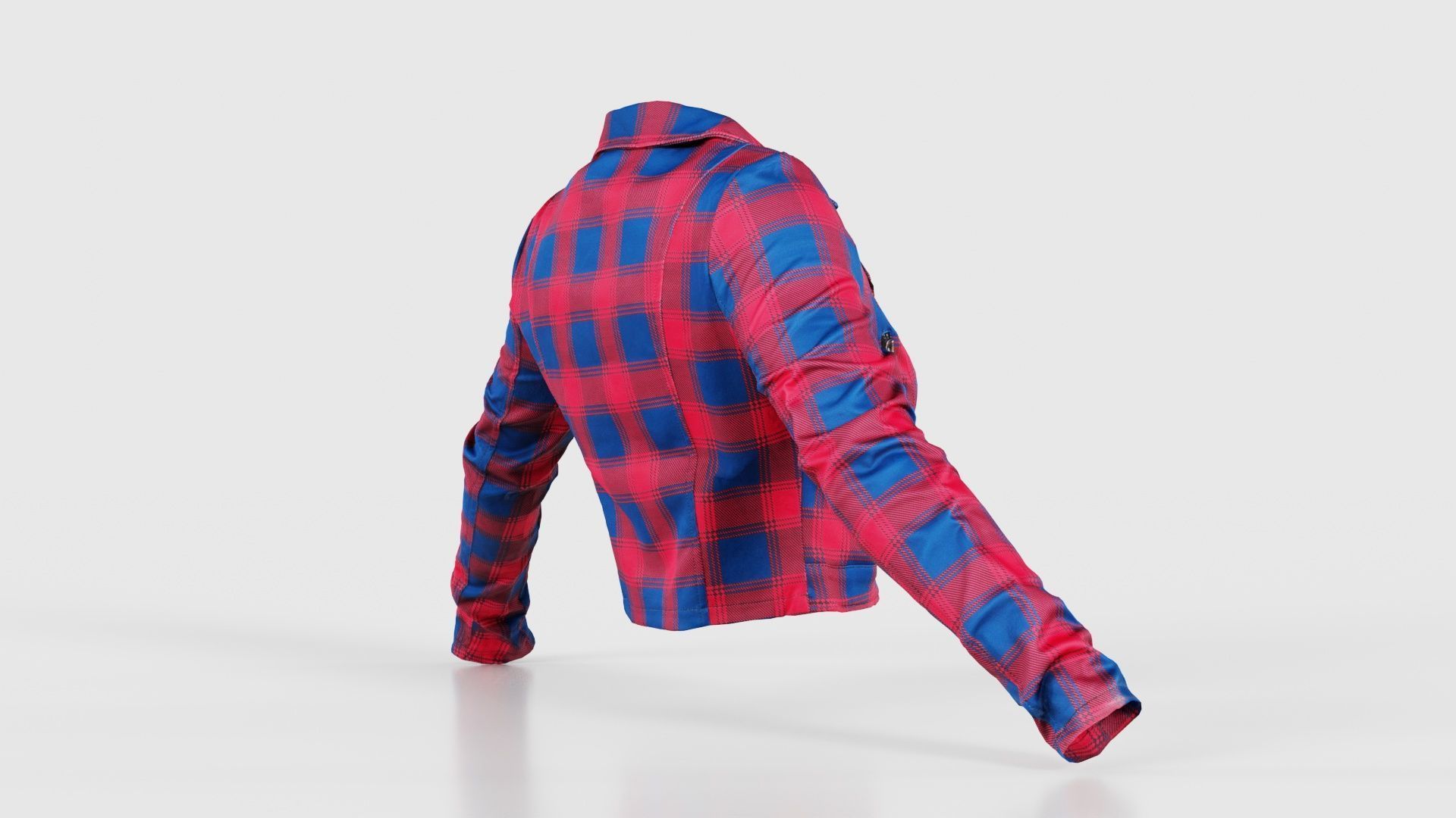 Plaid Suit Jacket Low-poly 3D model_19
