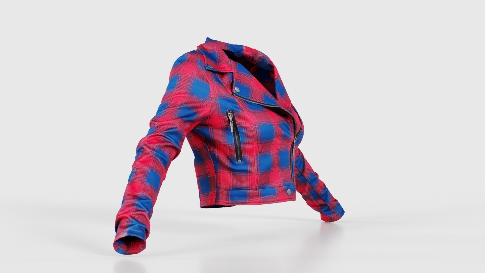 Plaid Suit Jacket Low-poly 3D model_17