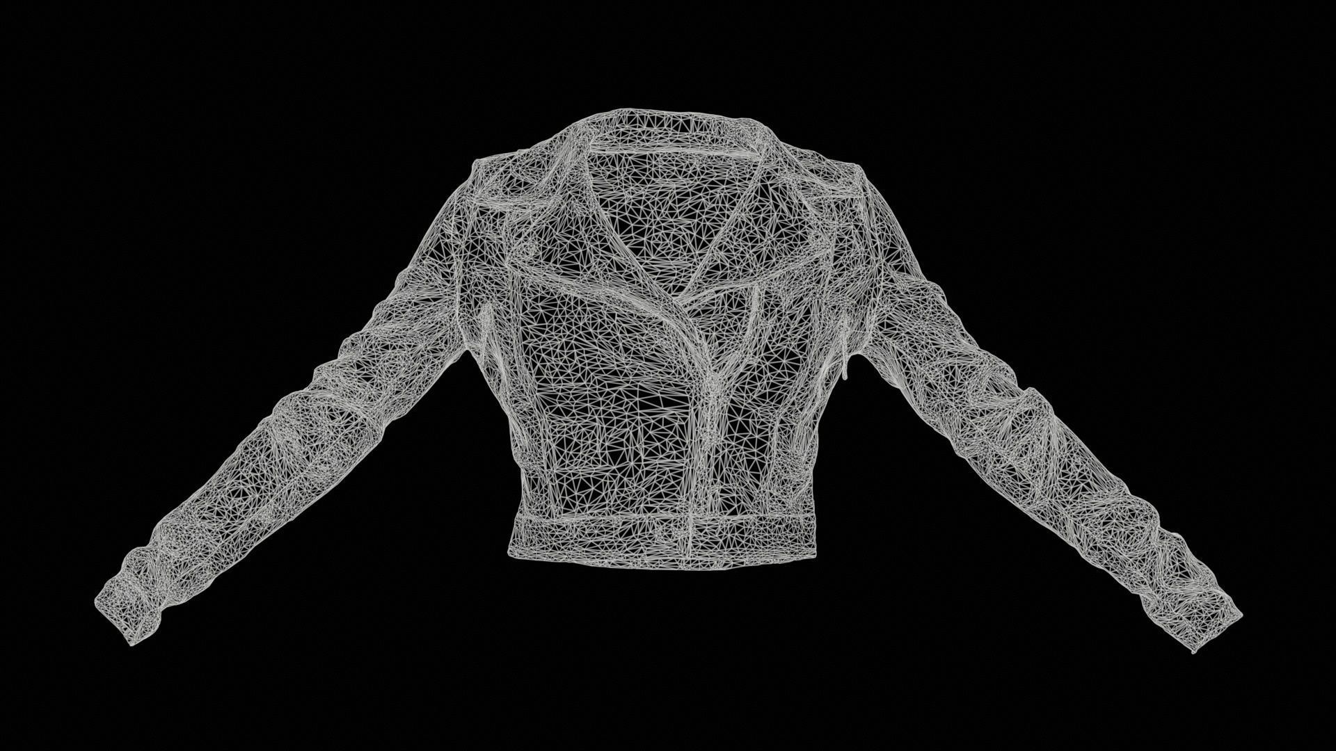 Plaid Suit Jacket Low-poly 3D model_11