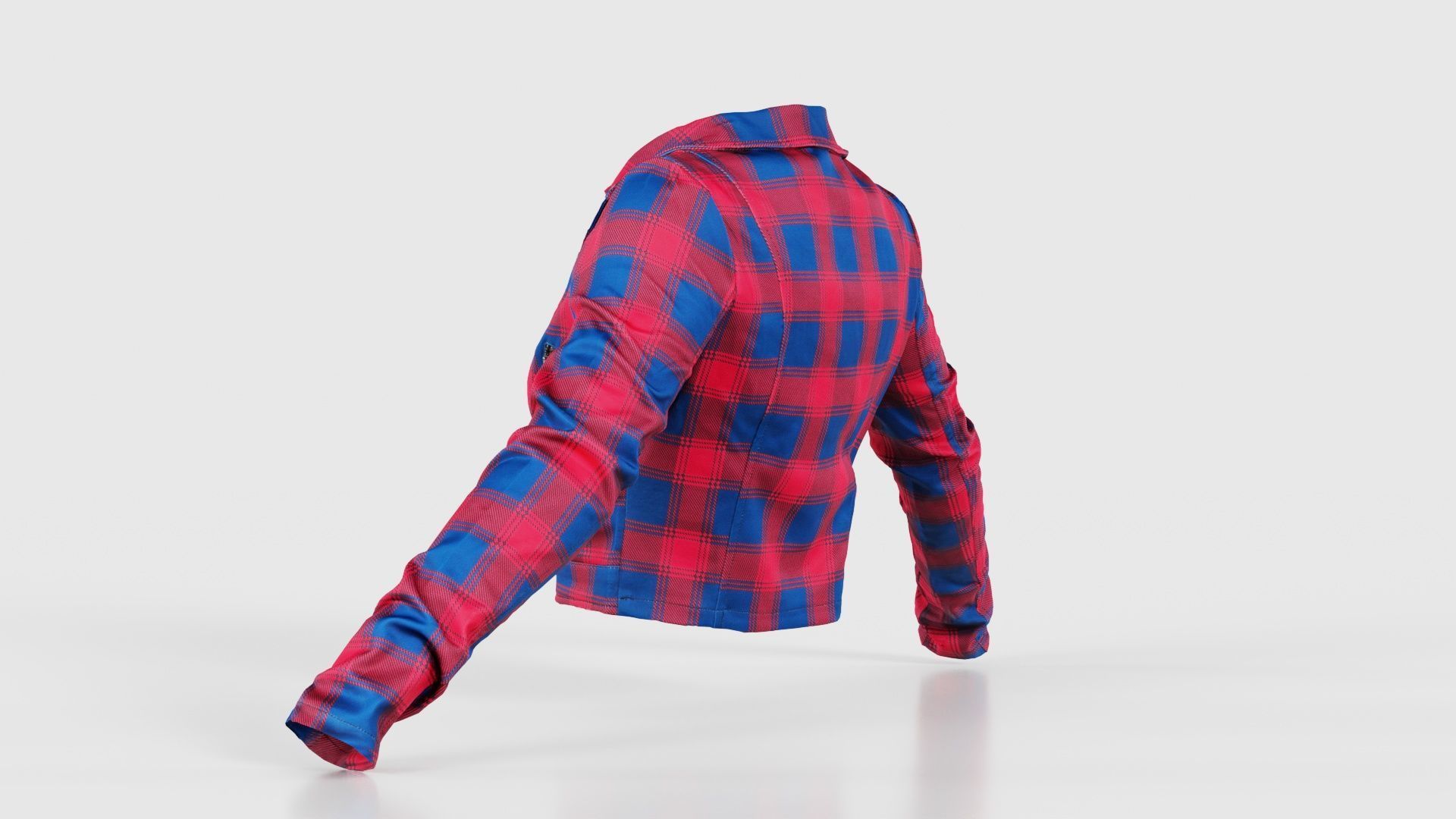 Plaid Suit Jacket Low-poly 3D model_23
