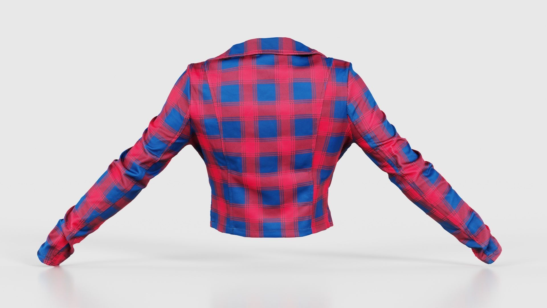 Plaid Suit Jacket Low-poly 3D model_21