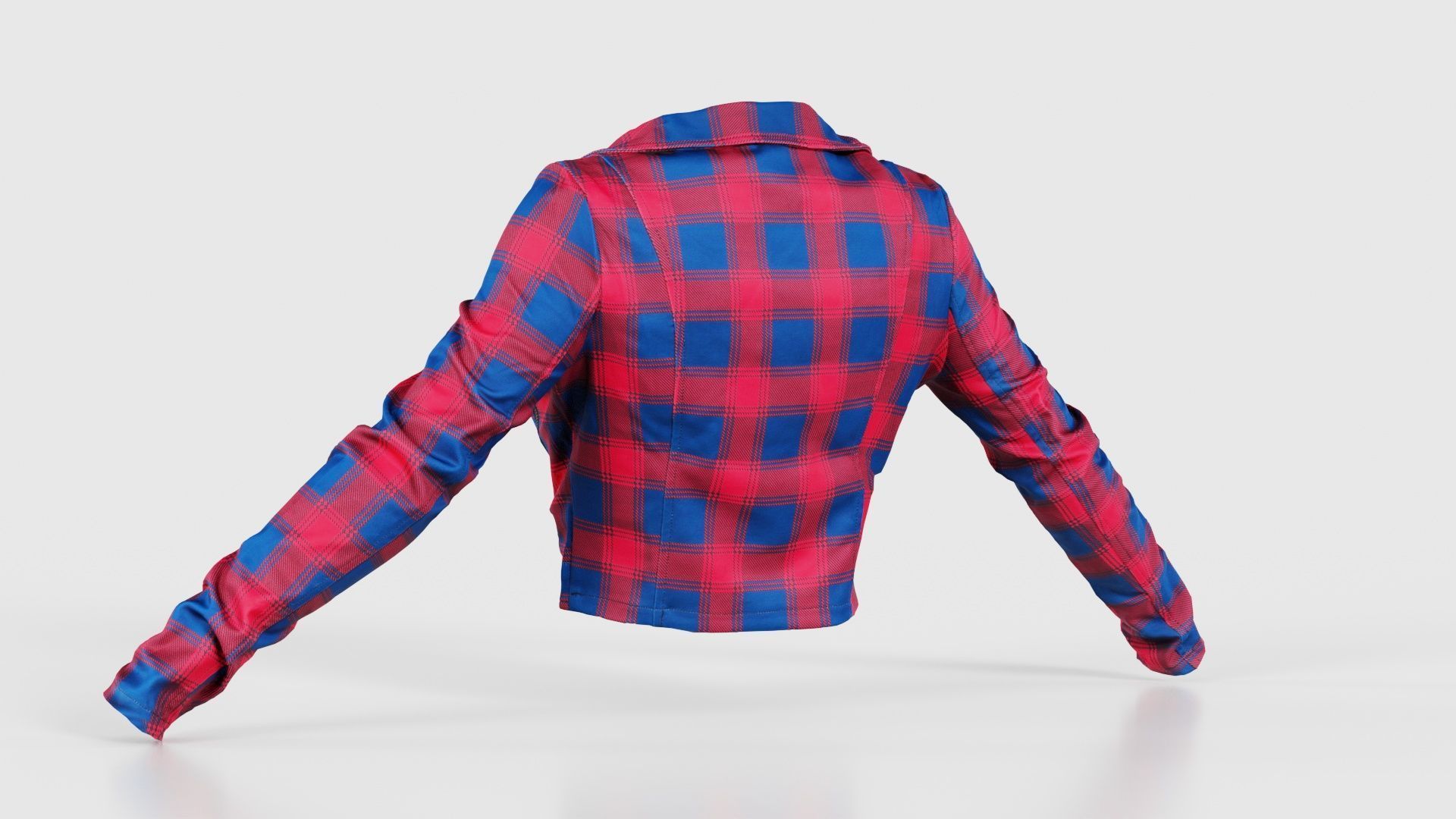 Plaid Suit Jacket Low-poly 3D model_22