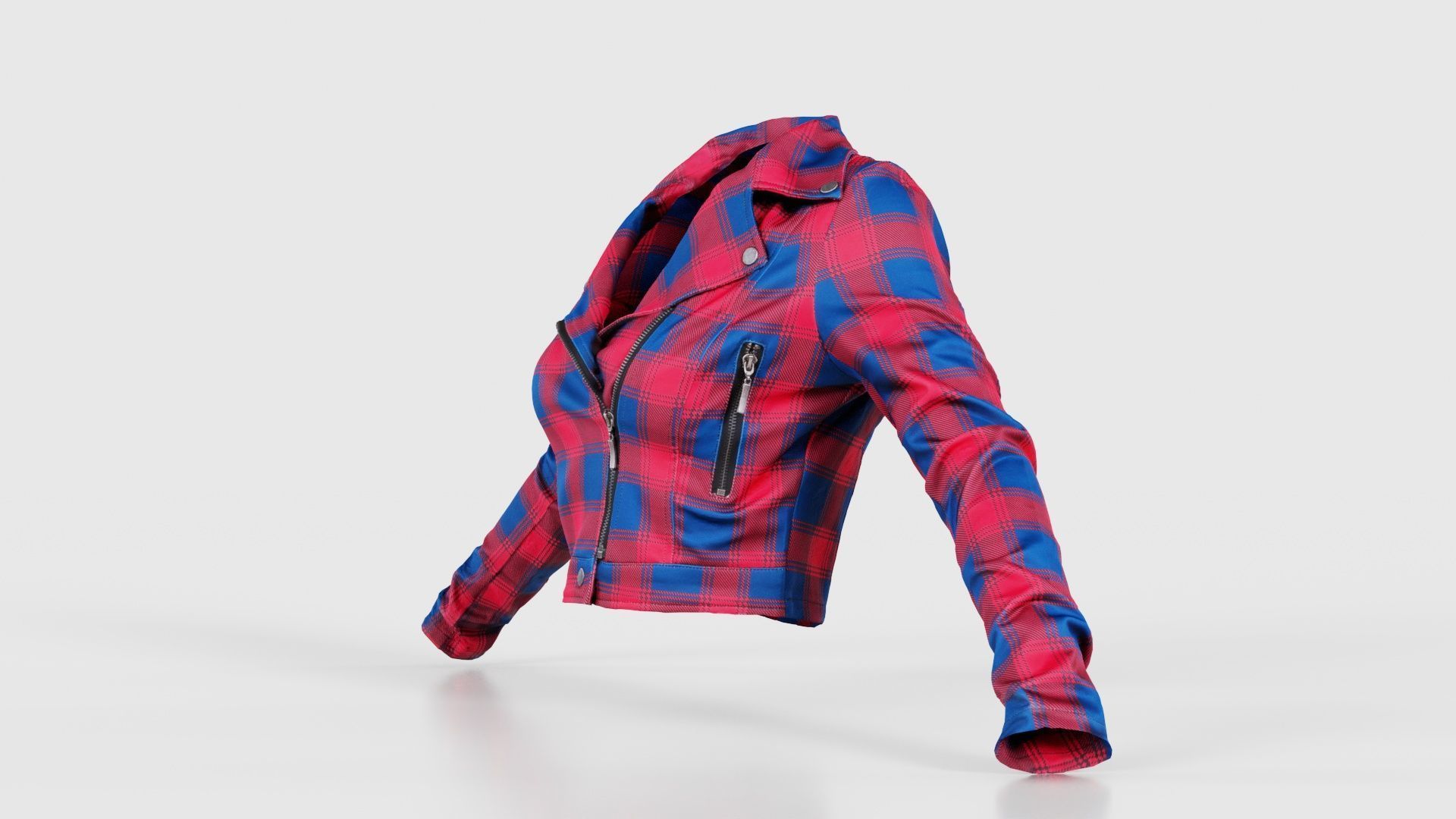 Plaid Suit Jacket Low-poly 3D model_25