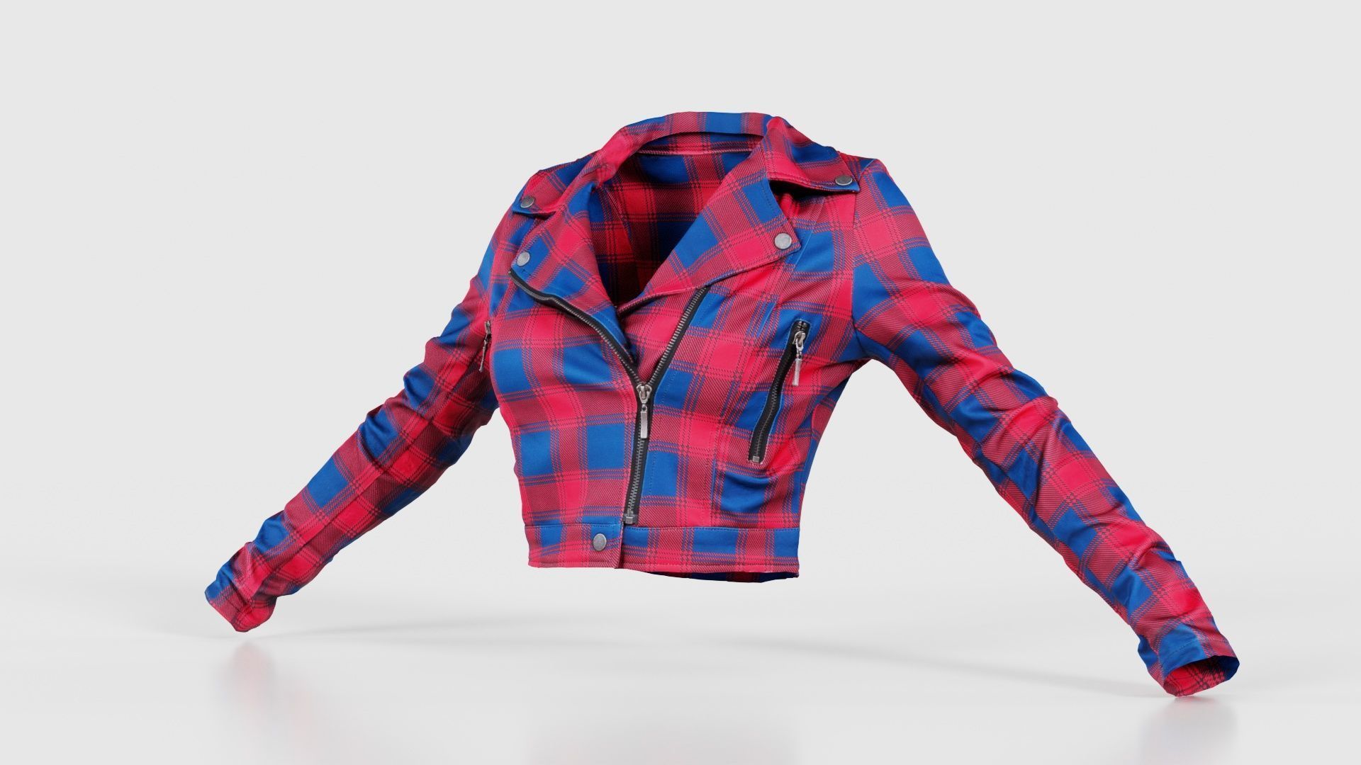 Plaid Suit Jacket Low-poly 3D model_26