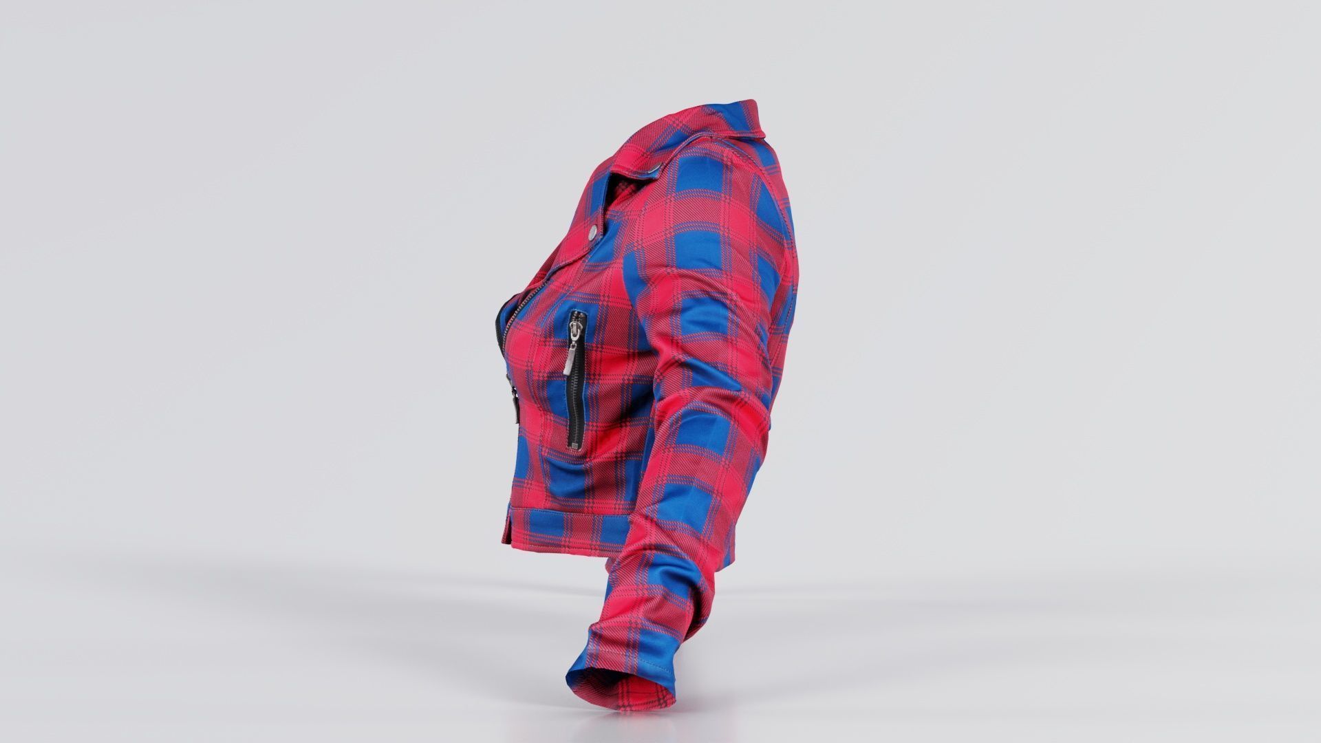 Plaid Suit Jacket Low-poly 3D model_7