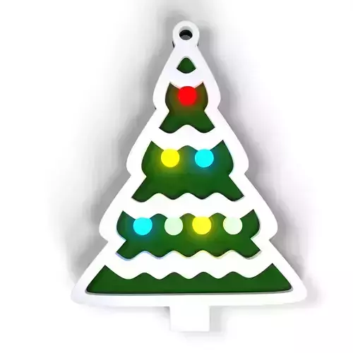 toy and a keychain in the form of a Christmas tree 3D print model