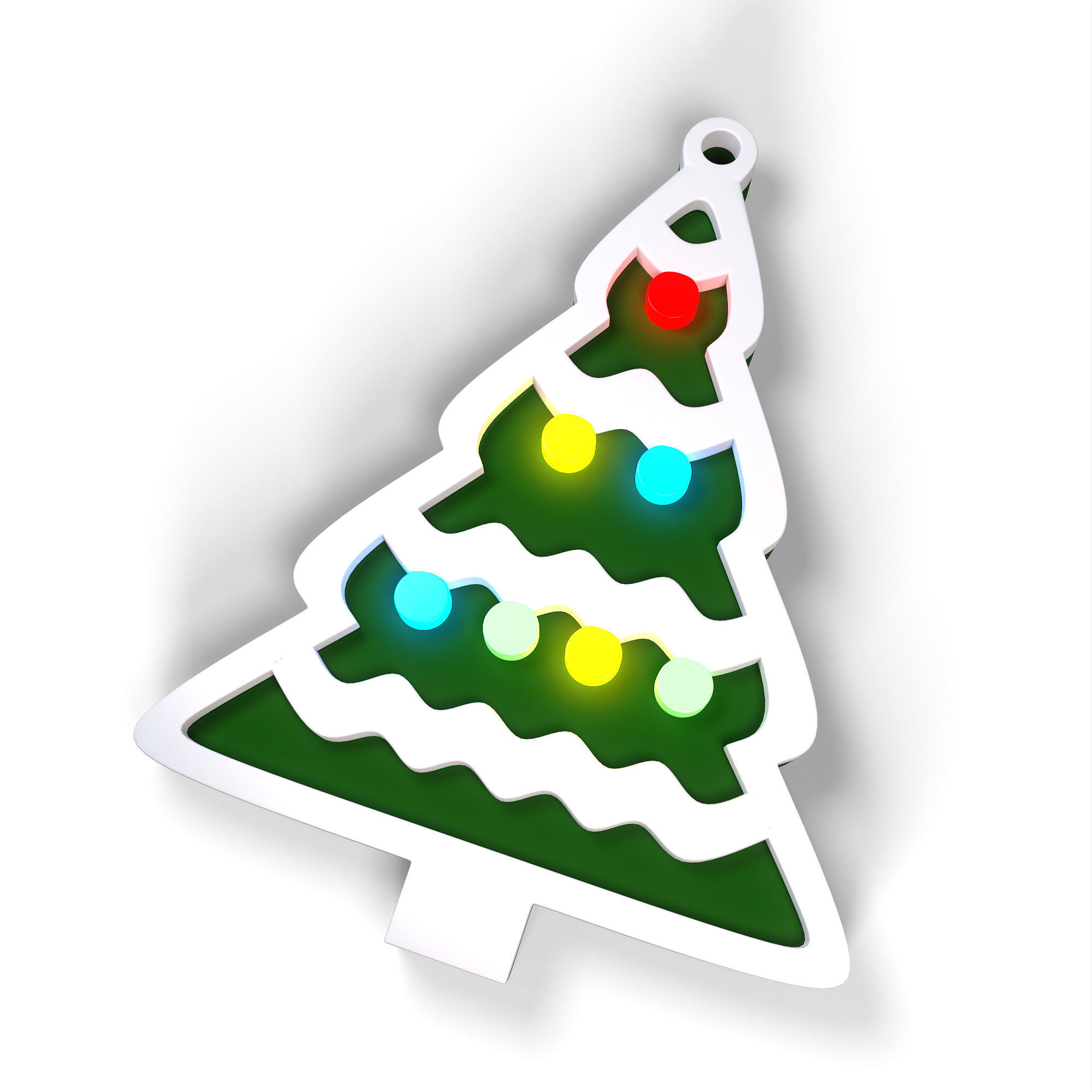 toy and a keychain in the form of a Christmas tree 3D print model_1