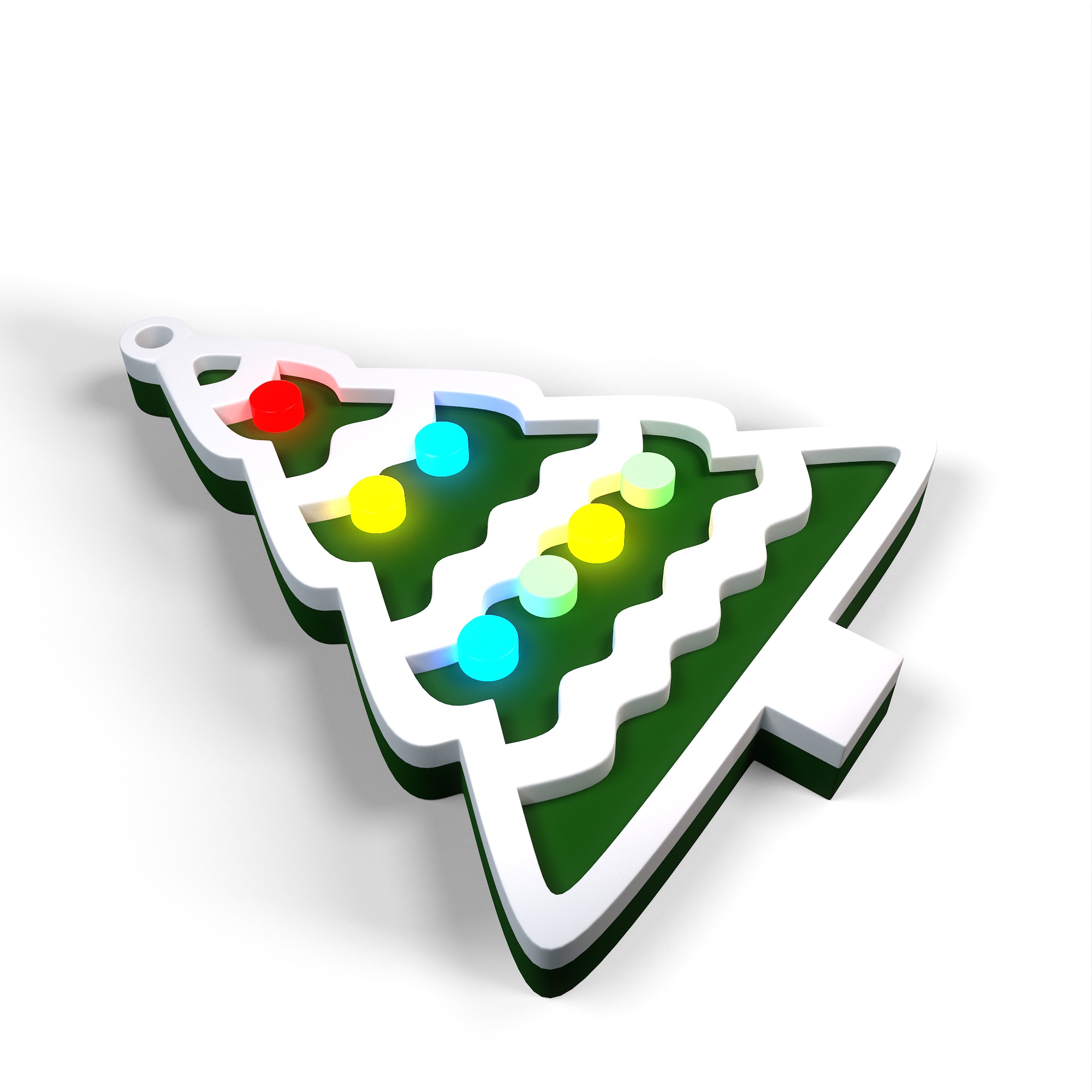 toy and a keychain in the form of a Christmas tree 3D print model_3