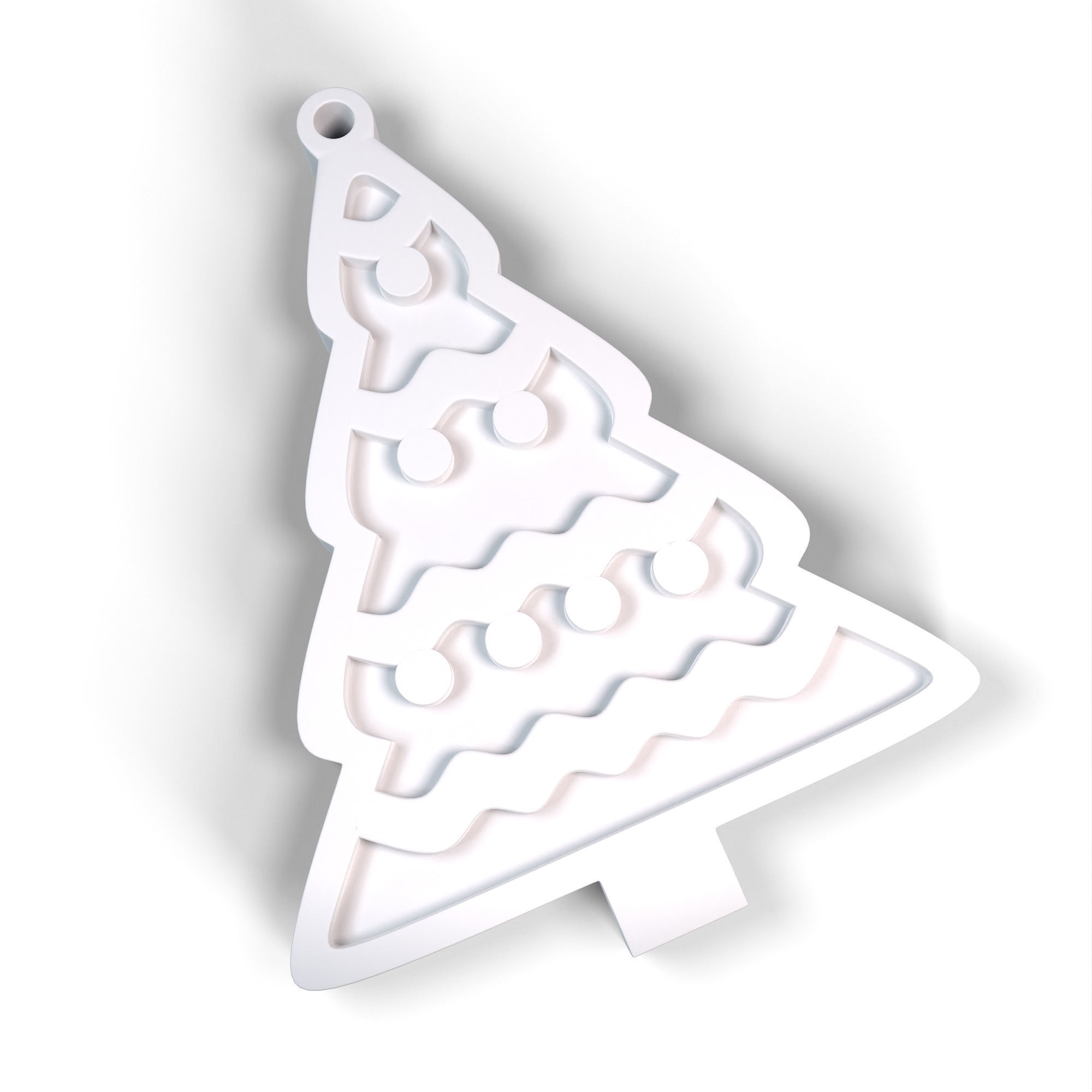toy and a keychain in the form of a Christmas tree 3D print model_4