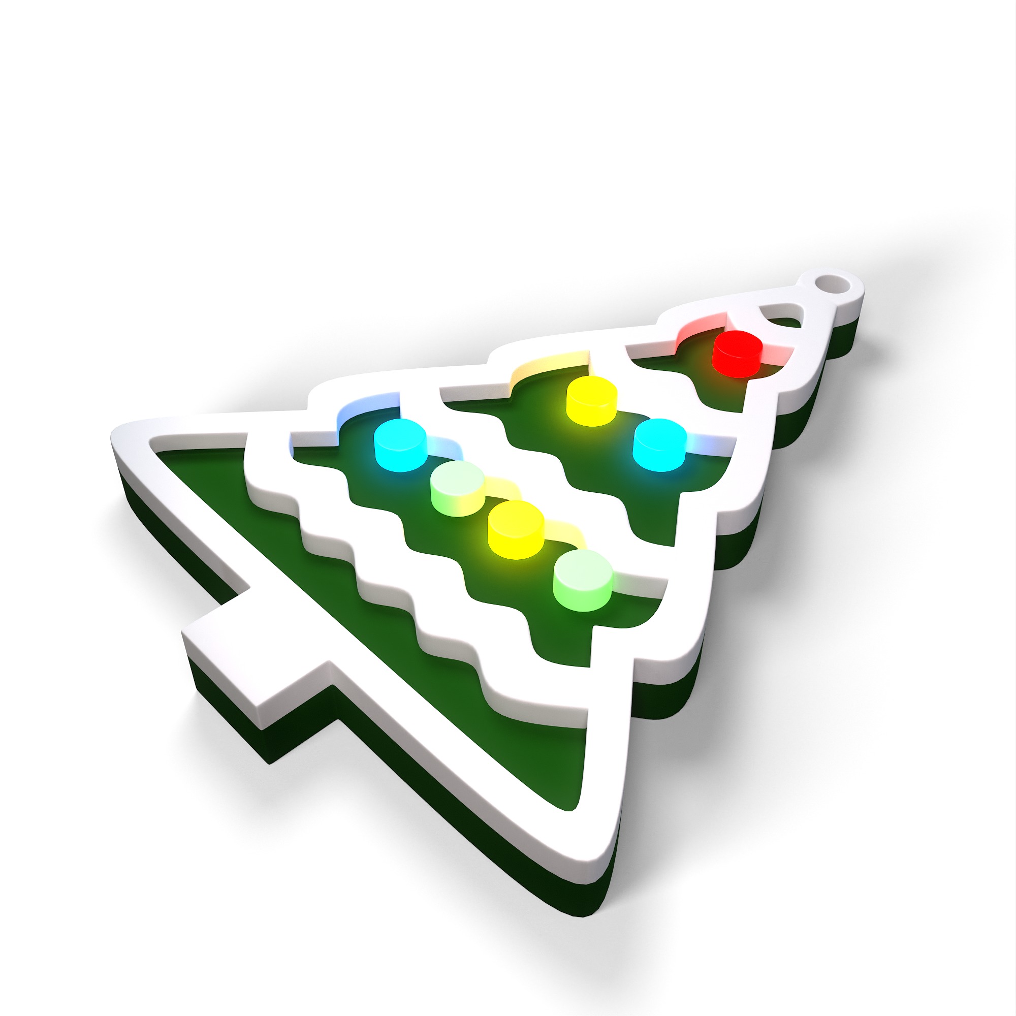 toy and a keychain in the form of a Christmas tree 3D print model_2