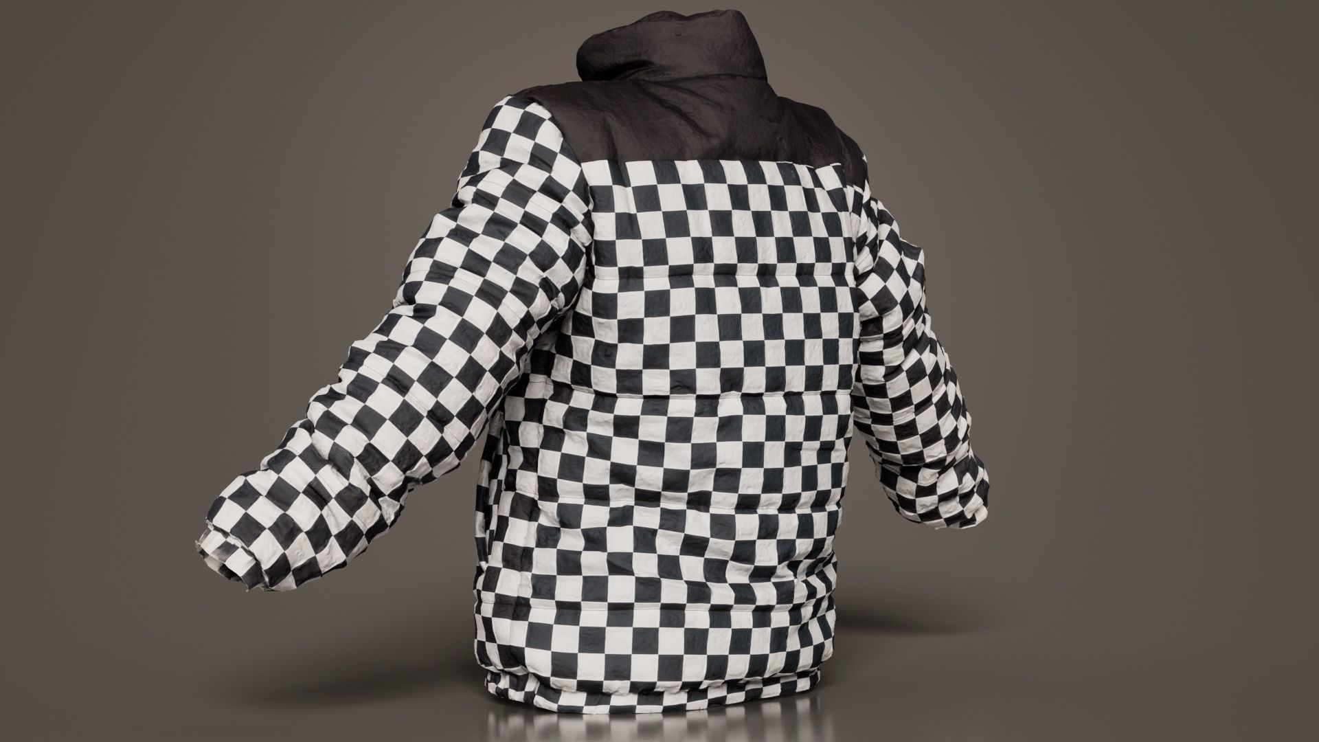 Racing Checkered Jacket Low-poly 3D model_5