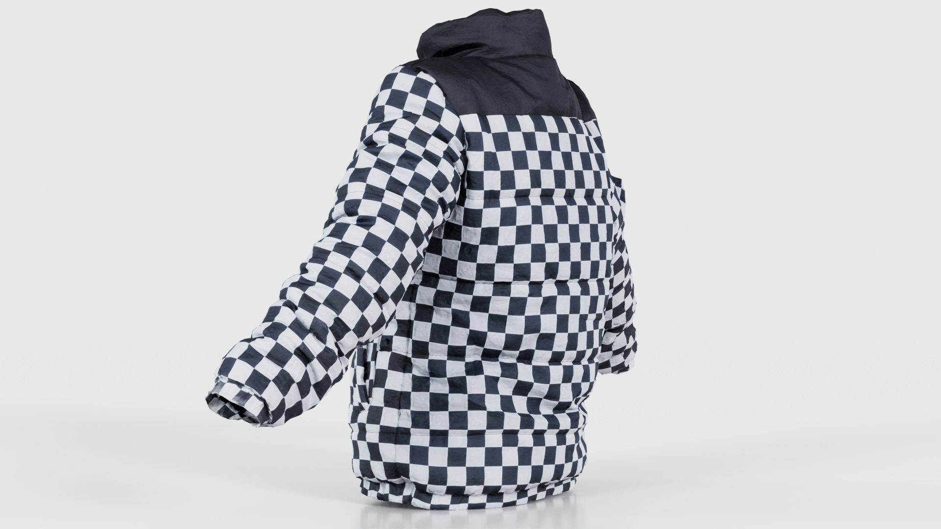 Racing Checkered Jacket Low-poly 3D model_23