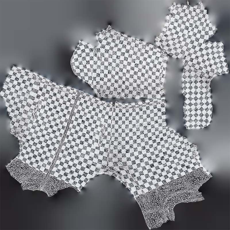 Racing Checkered Jacket Low-poly 3D model_14