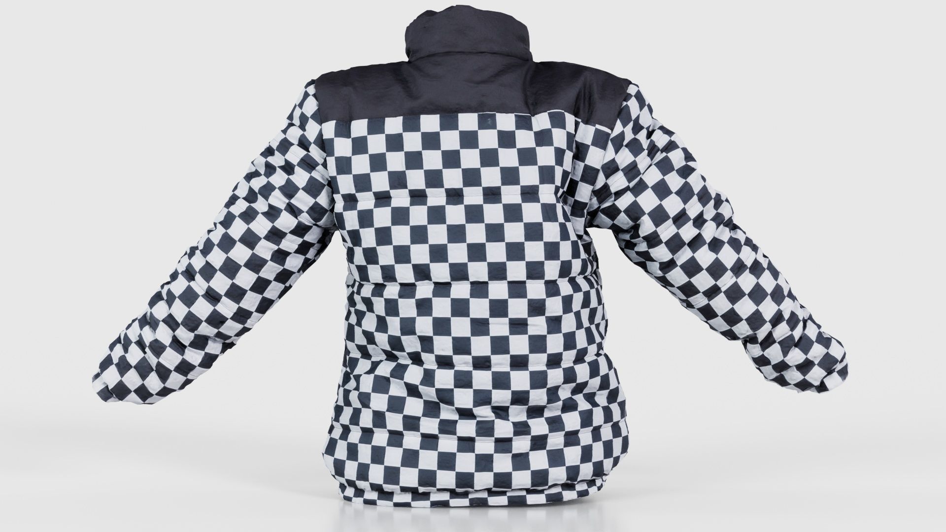Racing Checkered Jacket Low-poly 3D model_21