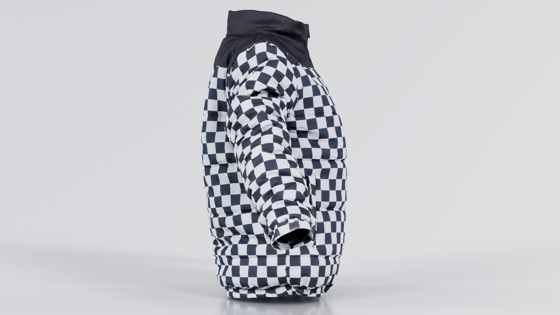 Racing Checkered Jacket Low-poly 3D model_1
