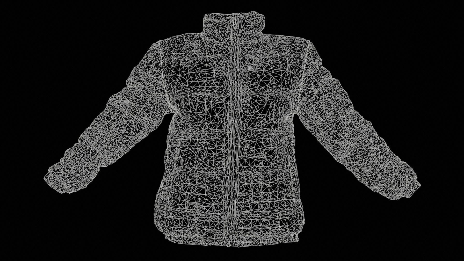 Racing Checkered Jacket Low-poly 3D model_11