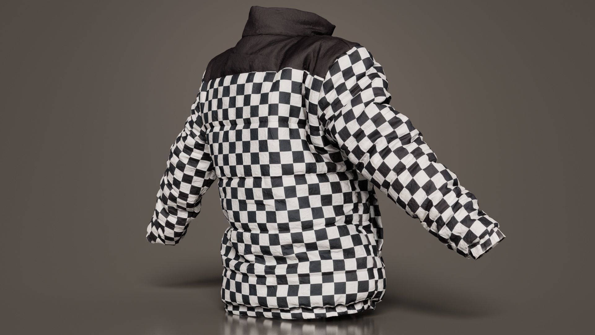 Racing Checkered Jacket Low-poly 3D model_8
