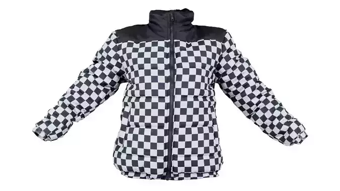 Racing Checkered Jacket Low-poly 3D model