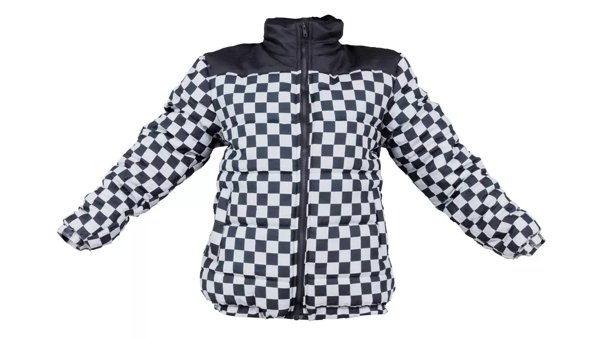 Racing Checkered Jacket Low-poly 3D model_0