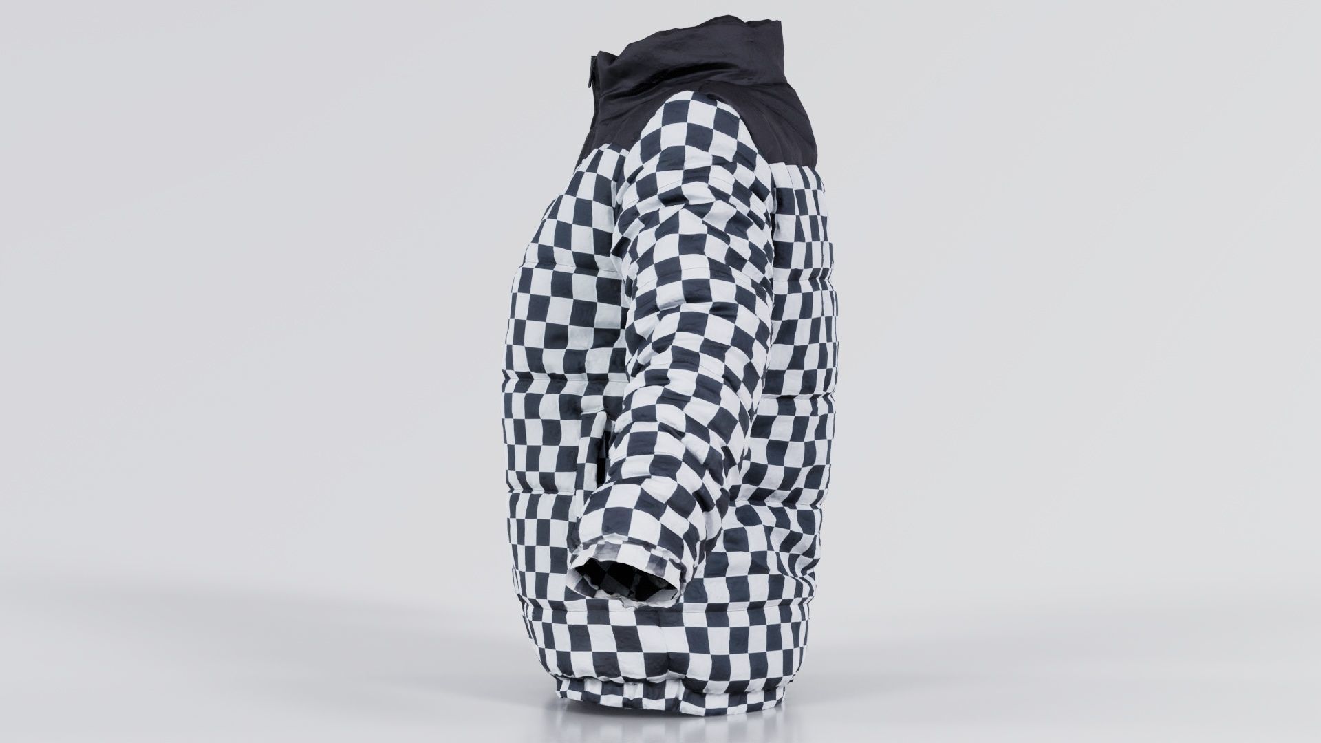 Racing Checkered Jacket Low-poly 3D model_7
