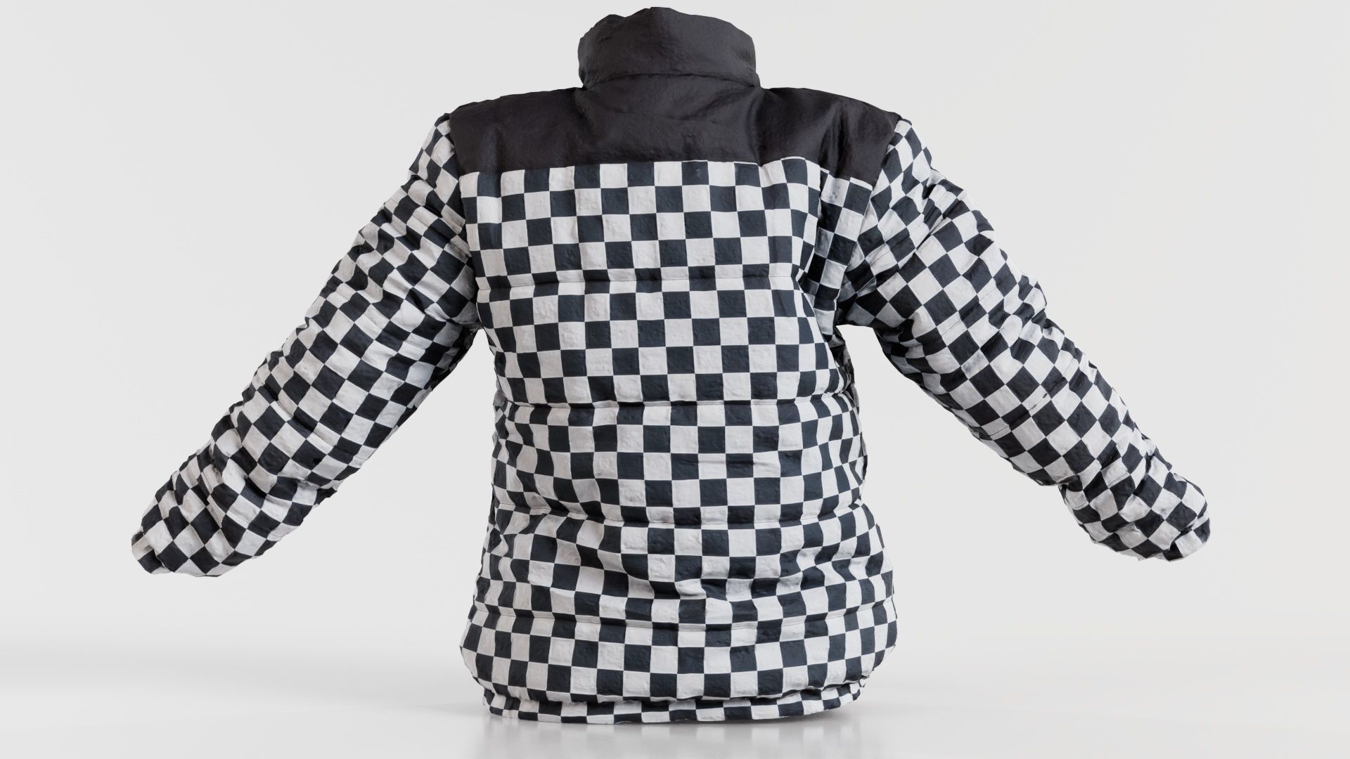 Racing Checkered Jacket Low-poly 3D model_3