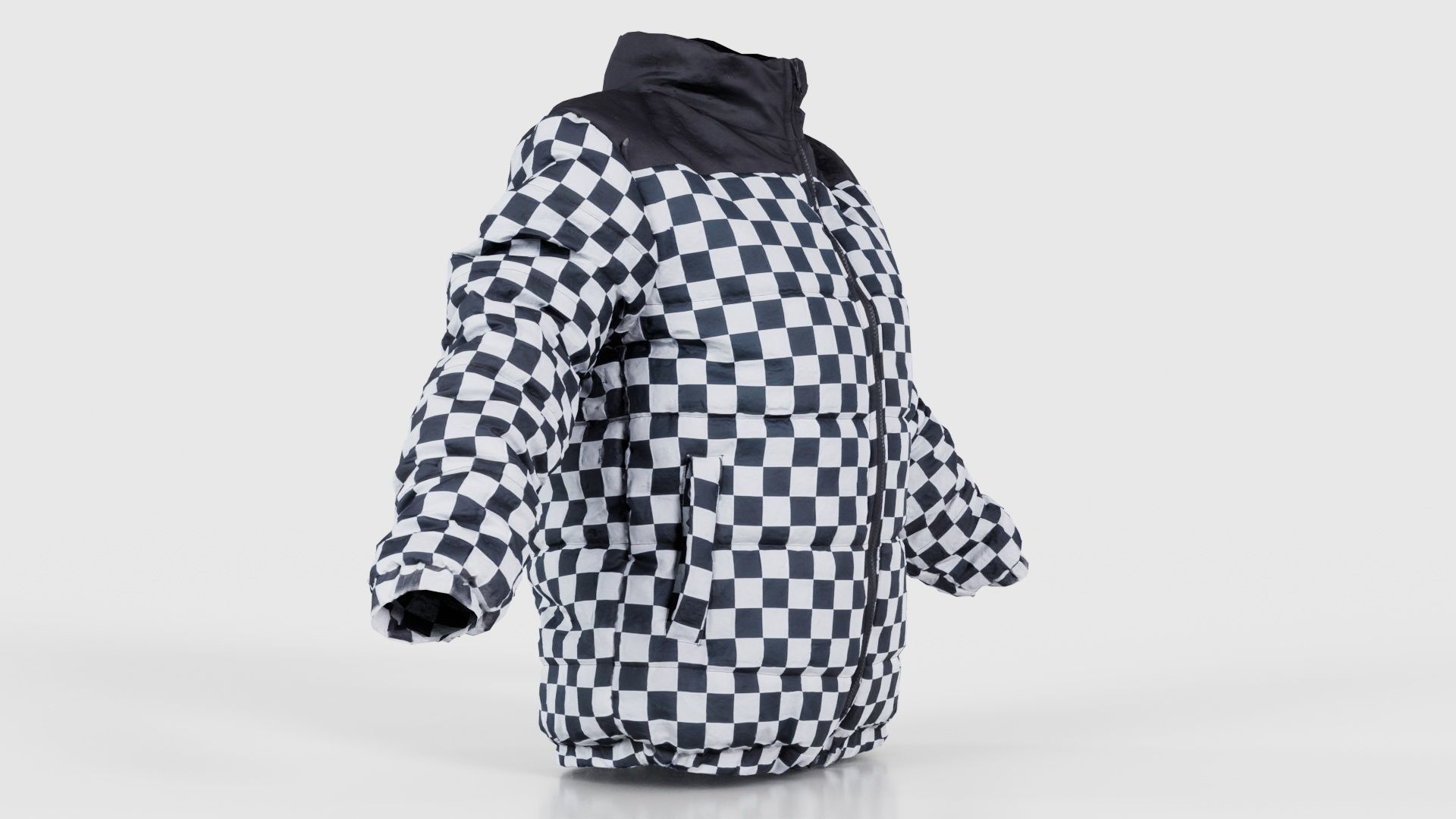 Racing Checkered Jacket Low-poly 3D model_17